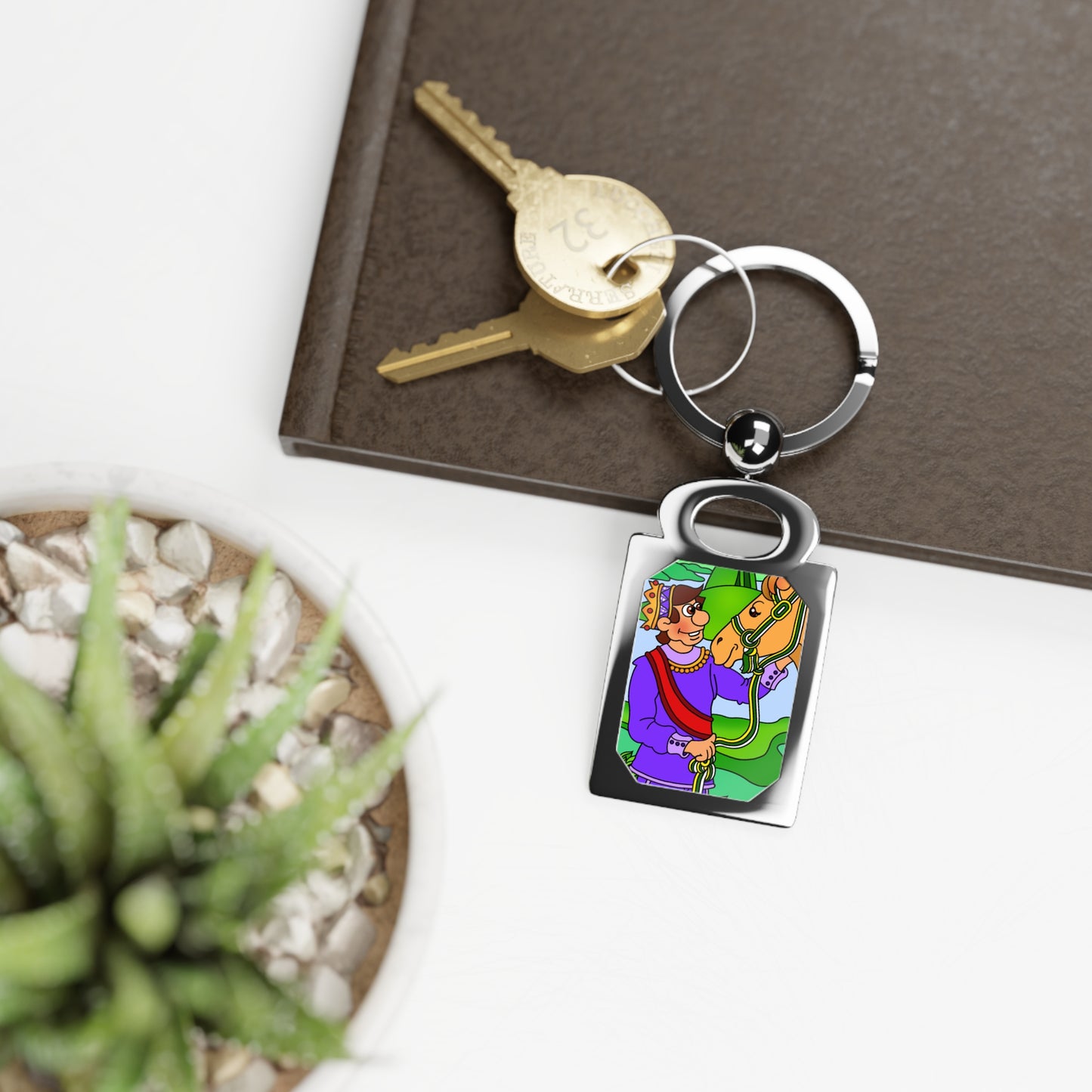 Missing a Few Jewels a Rectangle Photo Keyring