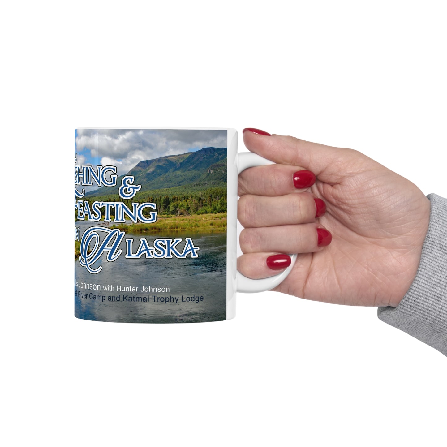 Fishing and Feasting in Alaska Ceramic Mug 11oz