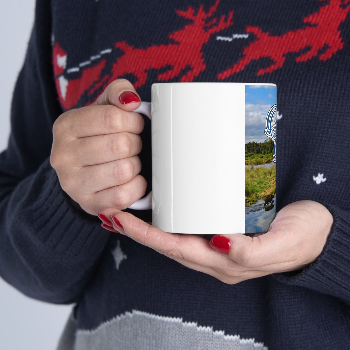 Fishing and Feasting in Alaska Ceramic Mug 11oz