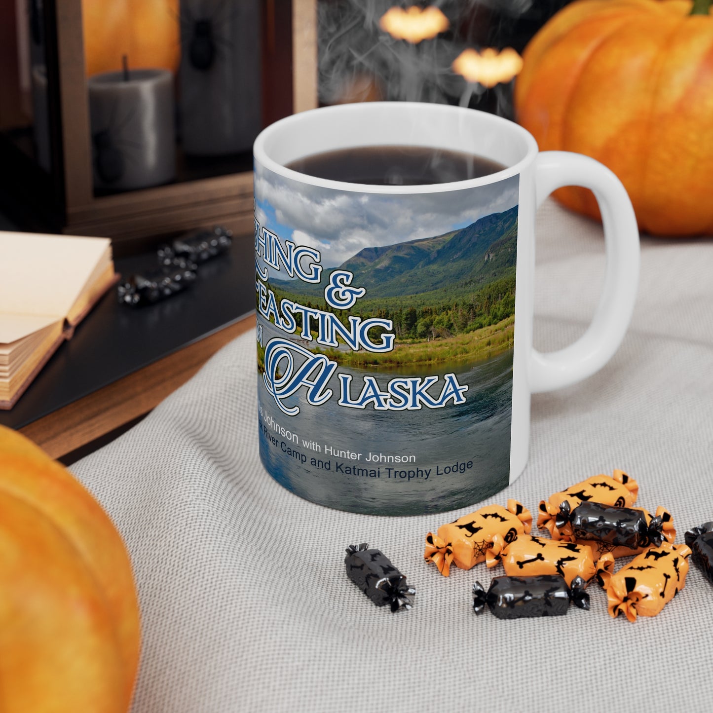 Fishing and Feasting in Alaska Ceramic Mug 11oz