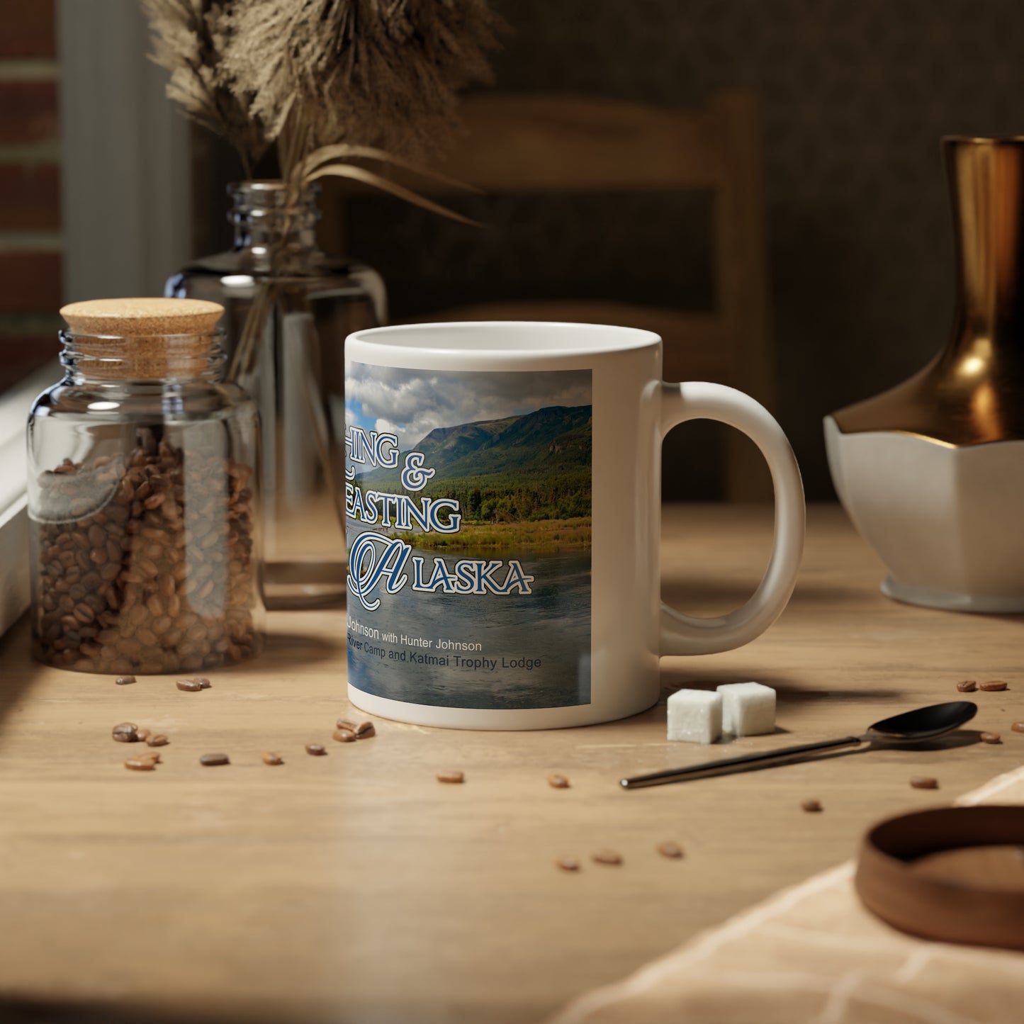 Fishing and Feasting in Alaska Jumbo Mug, 20oz