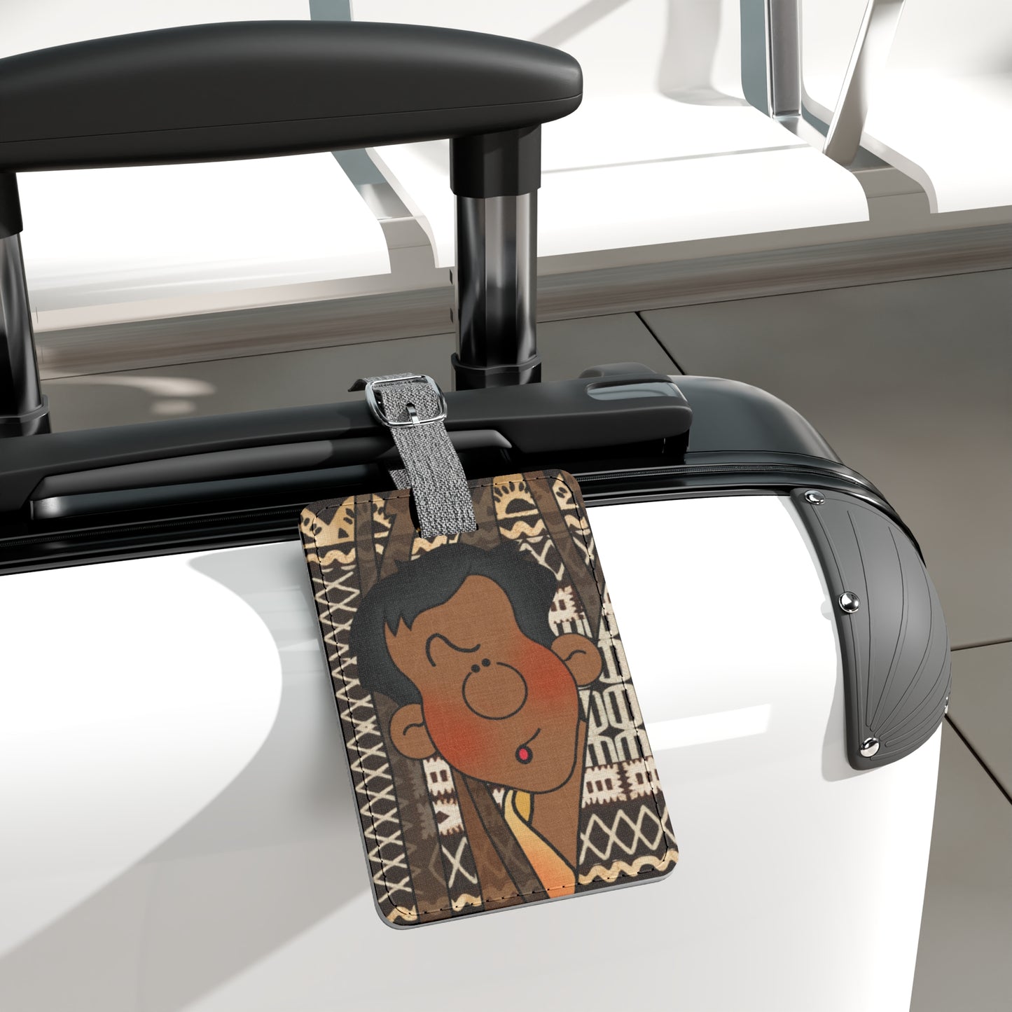 Little Friends Saffiano Polyester Luggage Tag, Rectangle