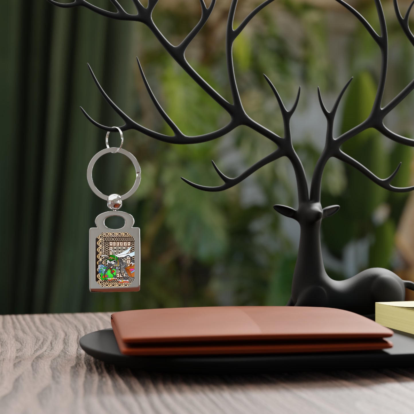Little Friends b Rectangle Photo Keyring