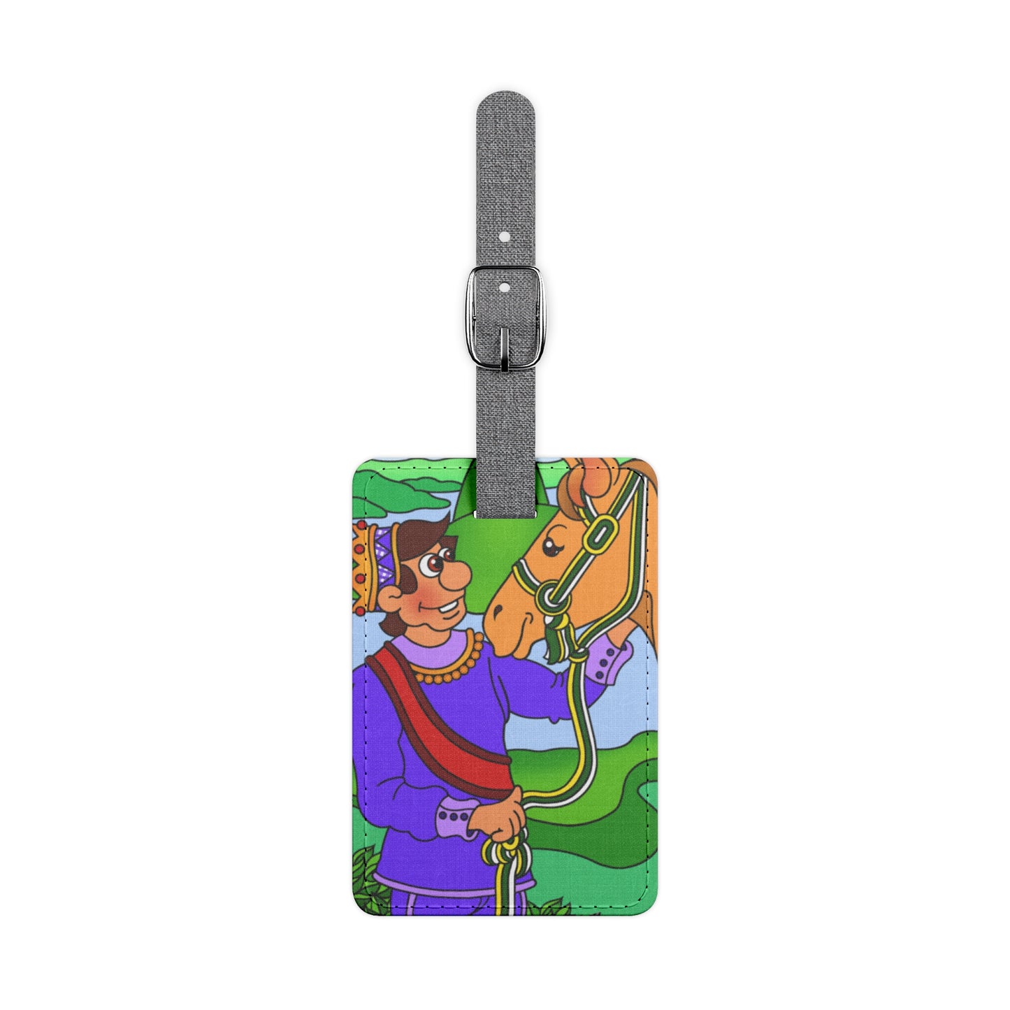 Missing a Few Jewels a Saffiano Polyester Luggage Tag, Rectangle