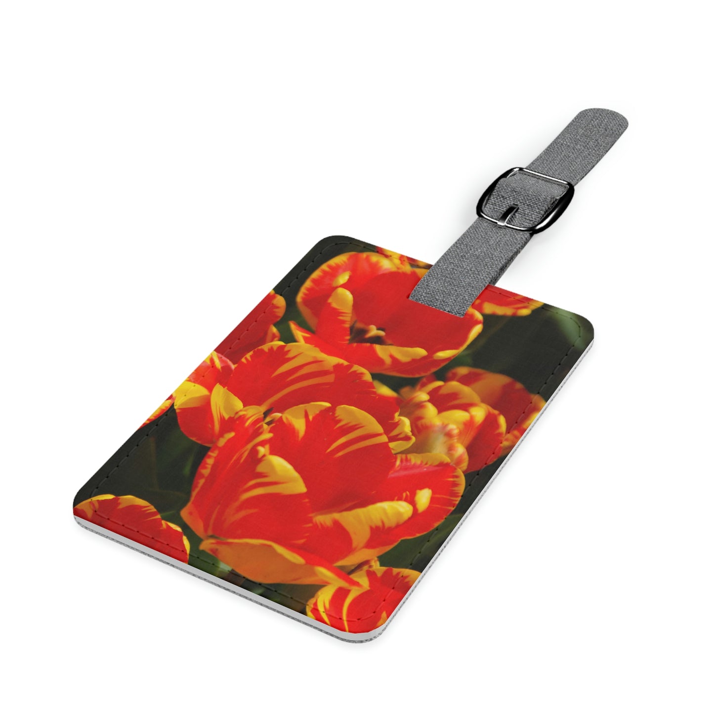 Flowers 19 Saffiano Polyester Luggage Tag, Rectangle