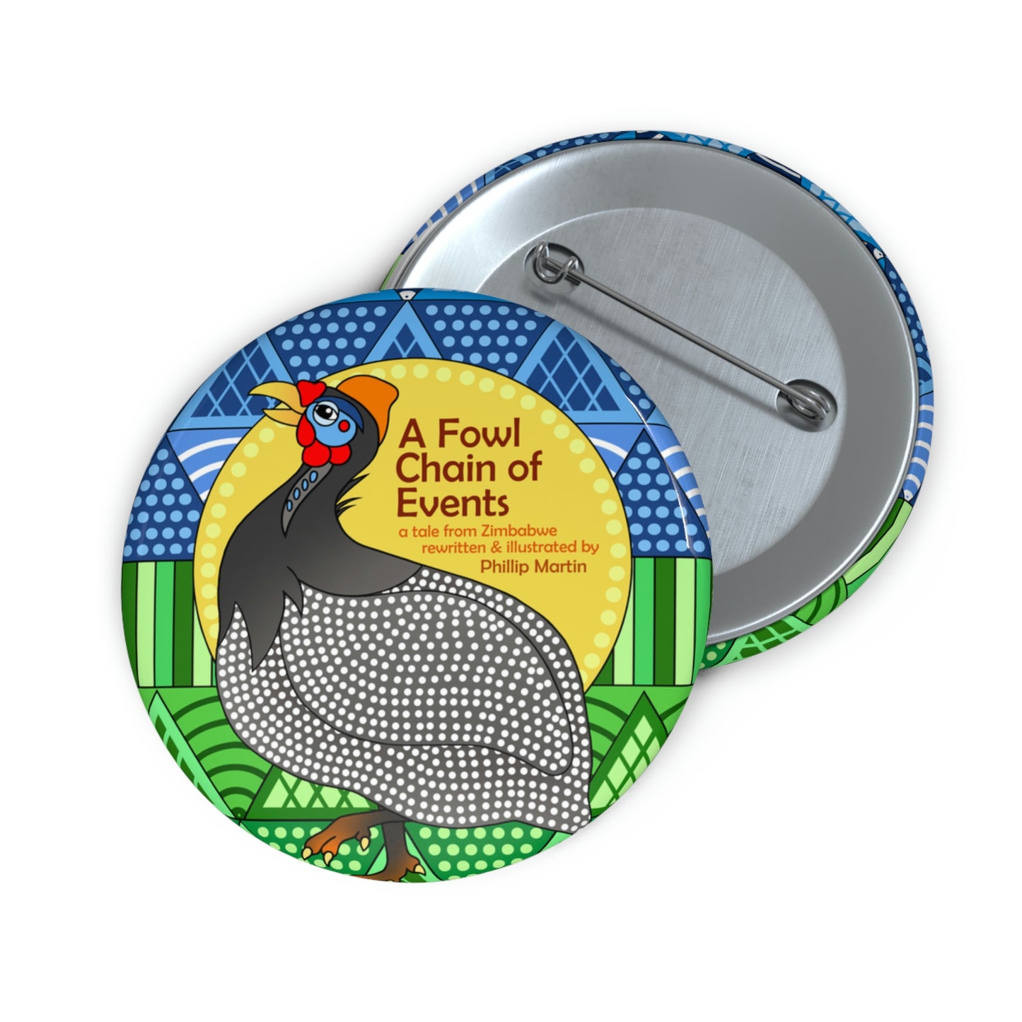 A Fowl Chain of Events Custom Pin Buttons
