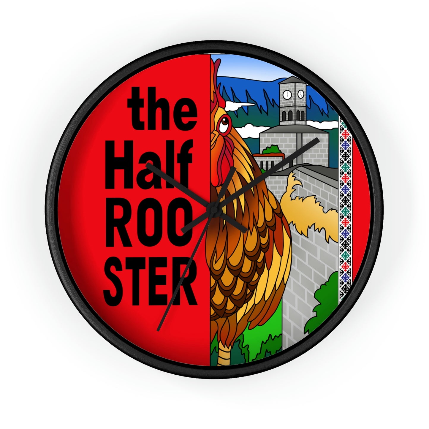 The Half Rooster Wall clock