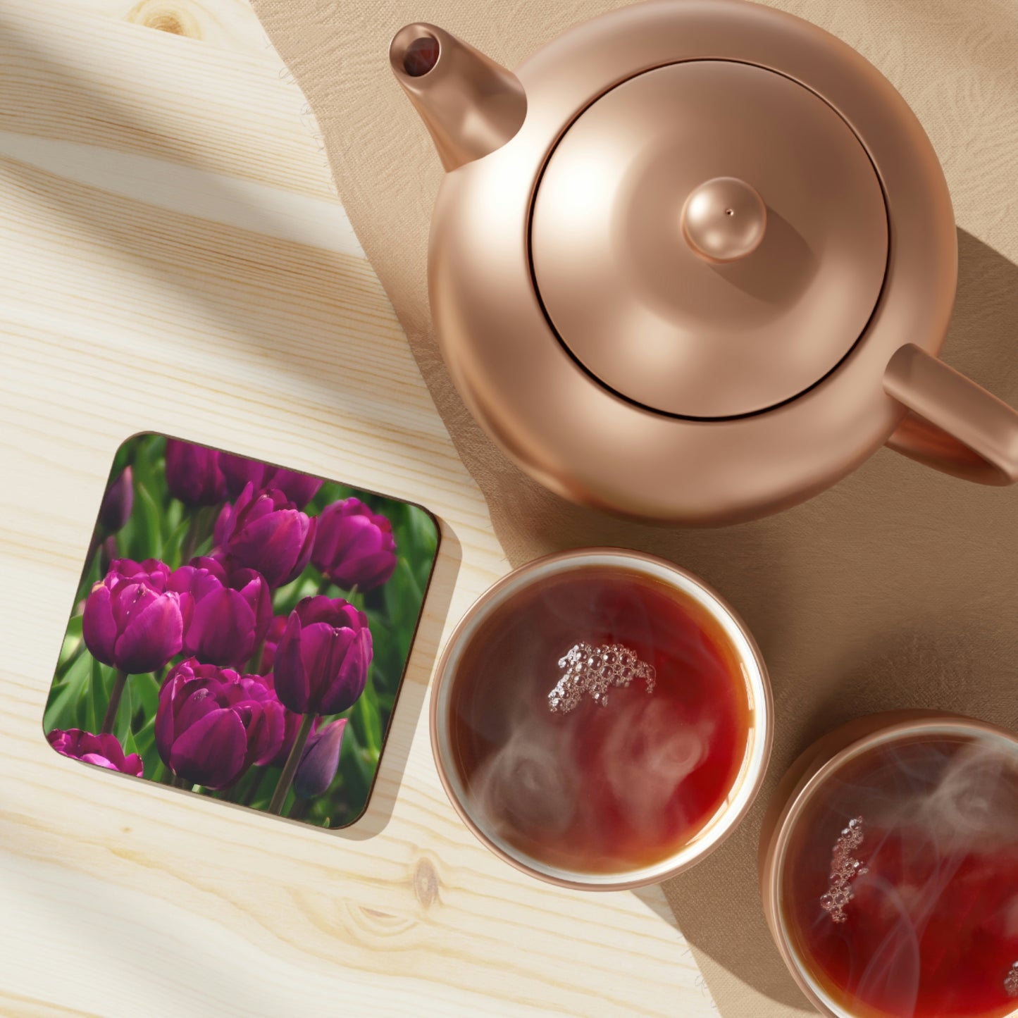 Flowers 20 Hardboard Back Coaster