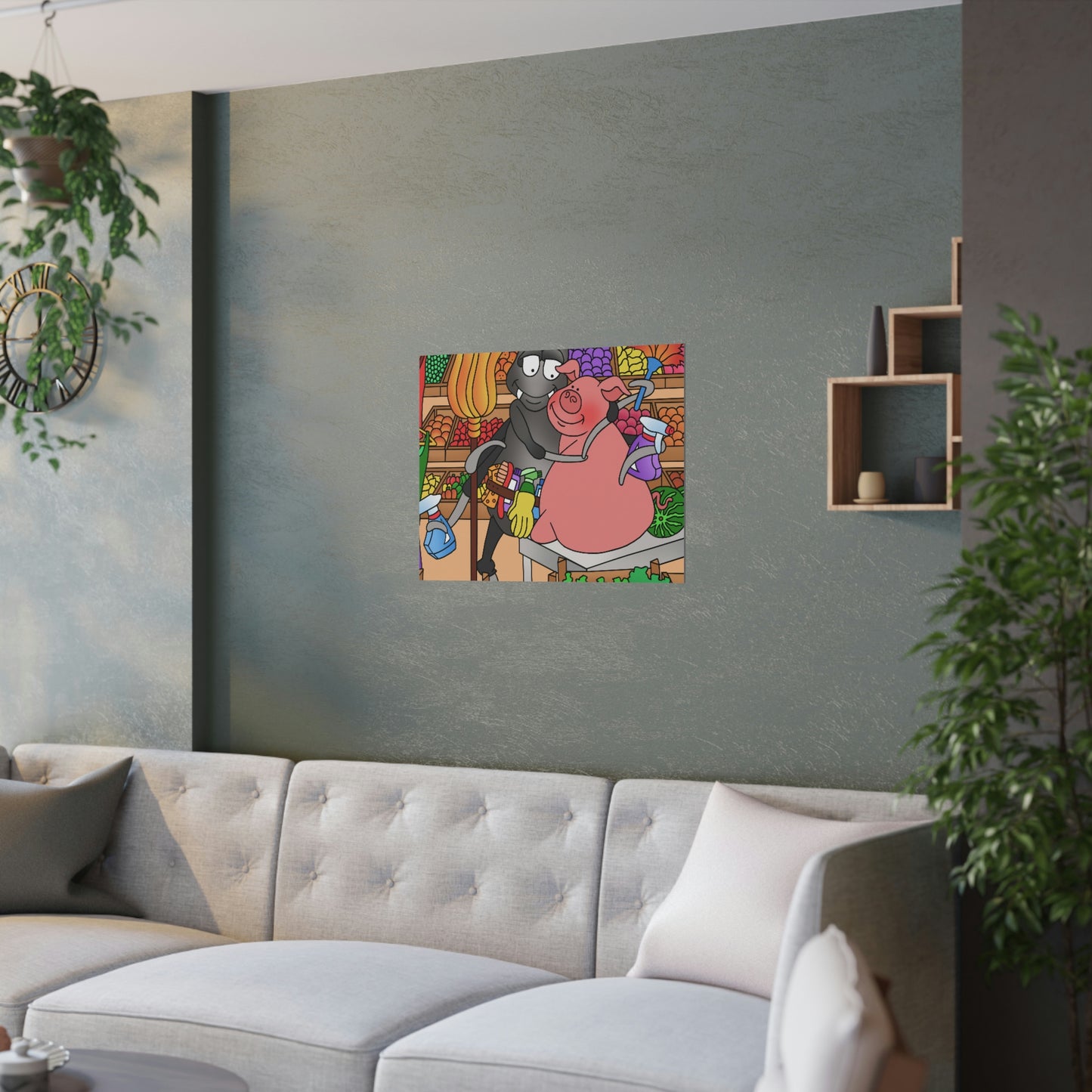 Anansi and the Market Pig Satin Posters (210gsm)