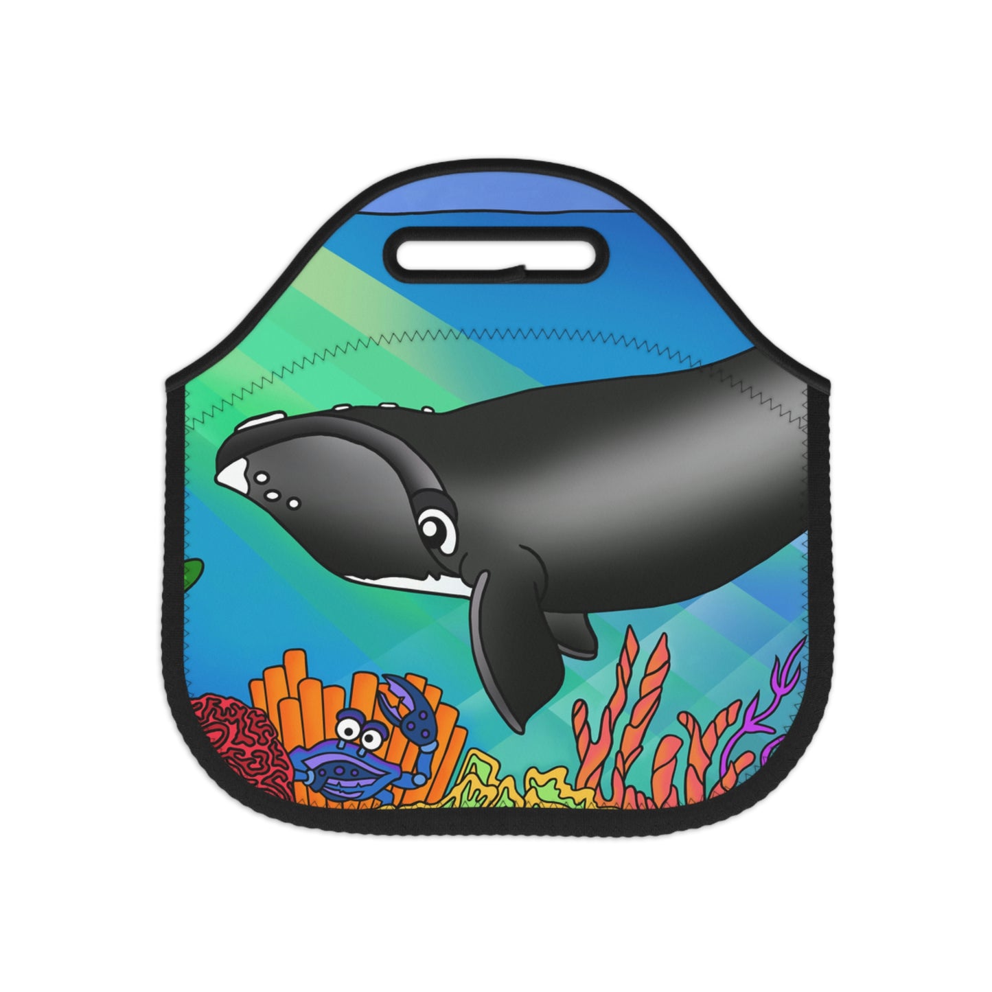 Gray Whale Neoprene Lunch Bag