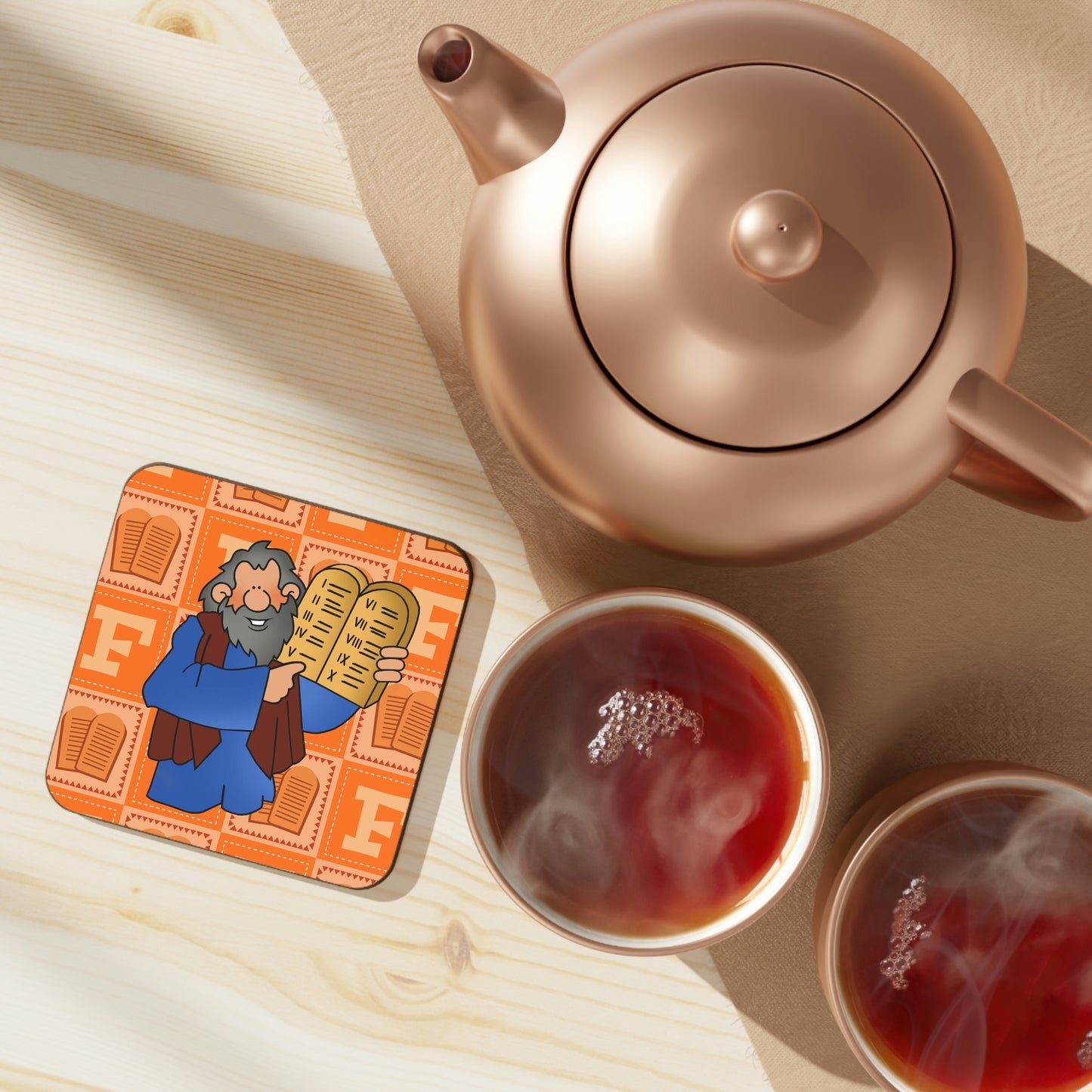 The Bible as Simple as ABC F Hardboard Back Coaster