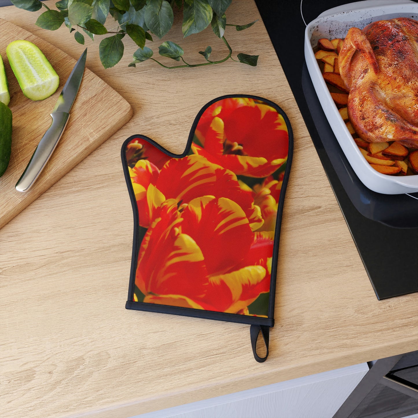 Flowers 18 Oven Glove