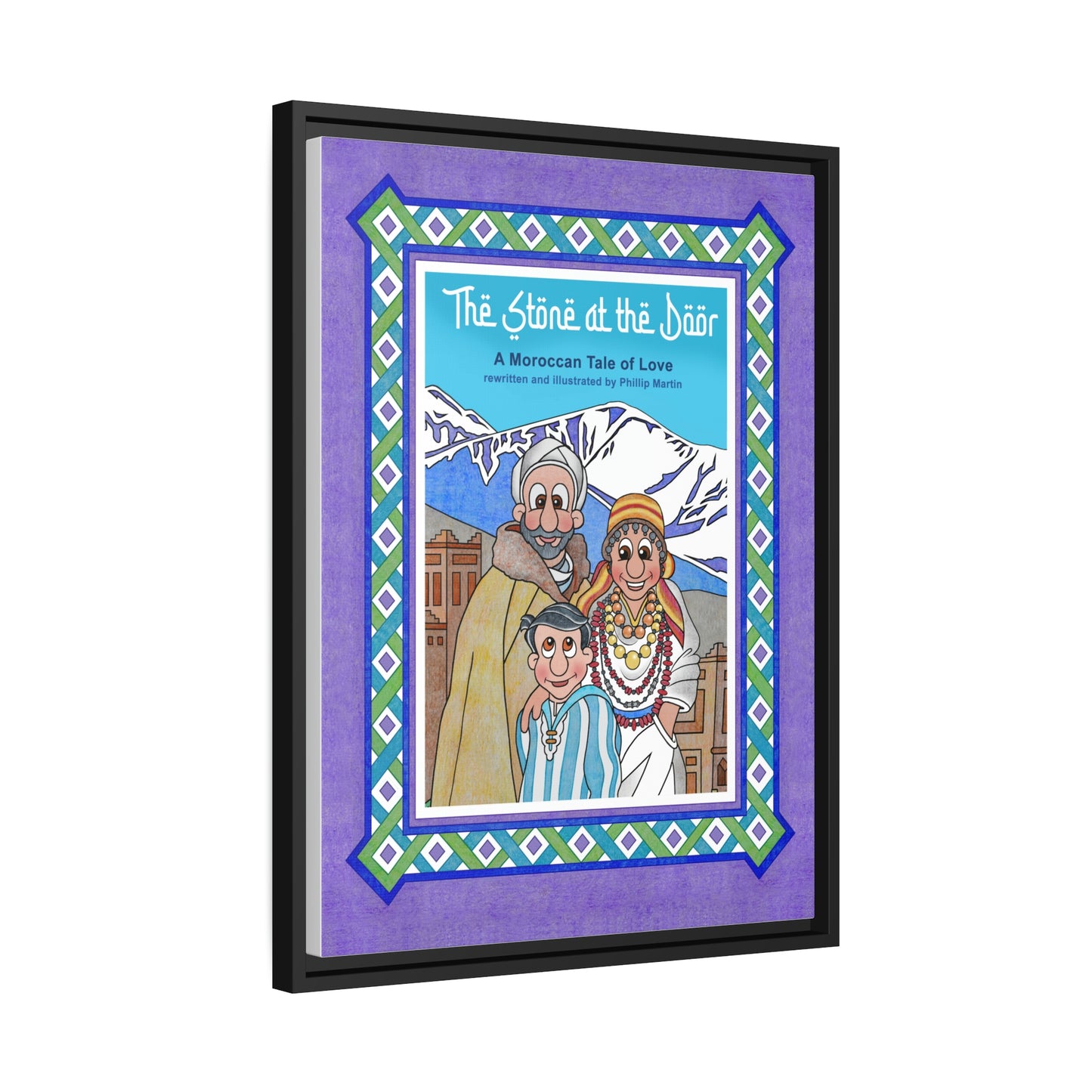 The Stone at the Door Matte Canvas, Black Frame