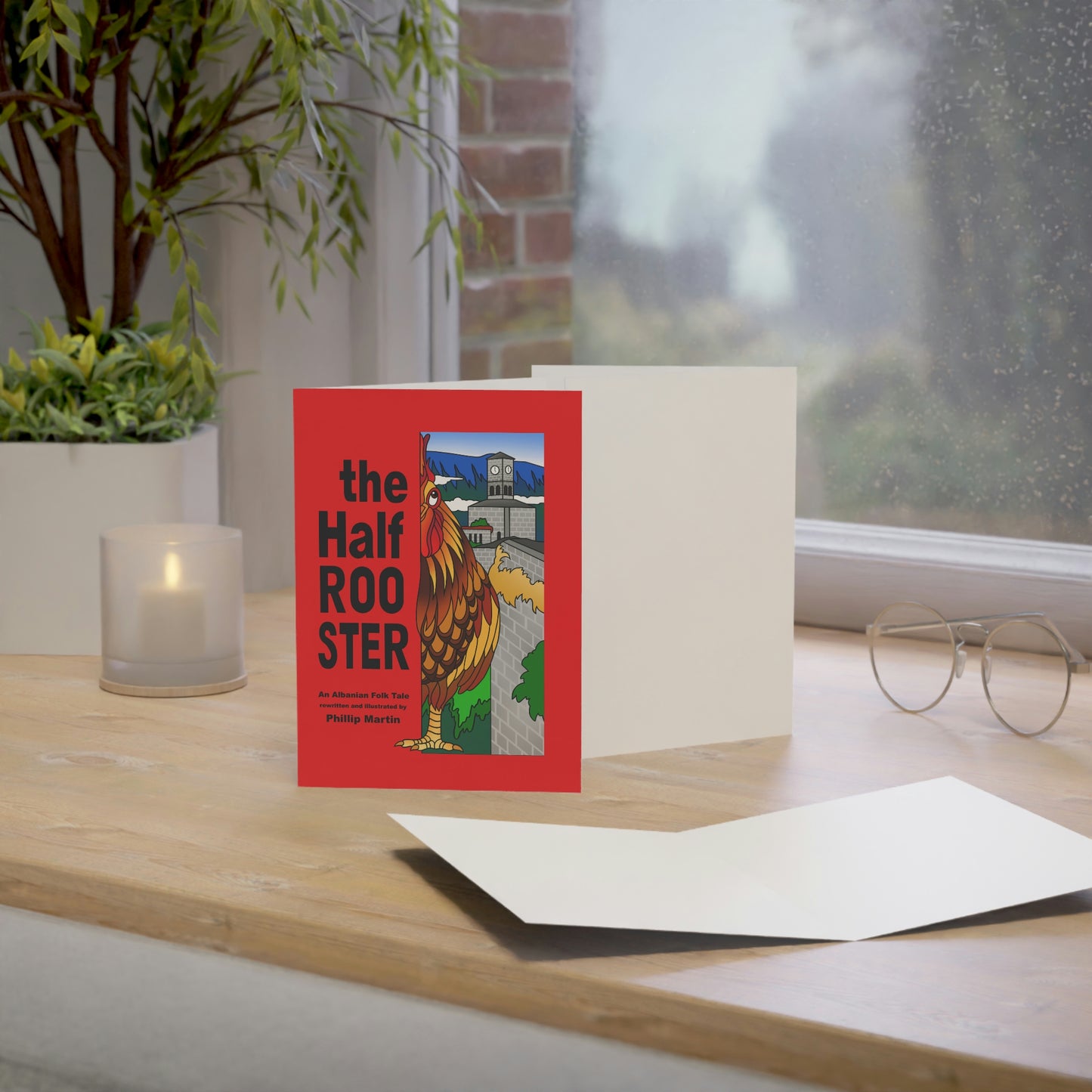 The Half Rooster Greeting Cards (1, 10, 30, and 50pcs)