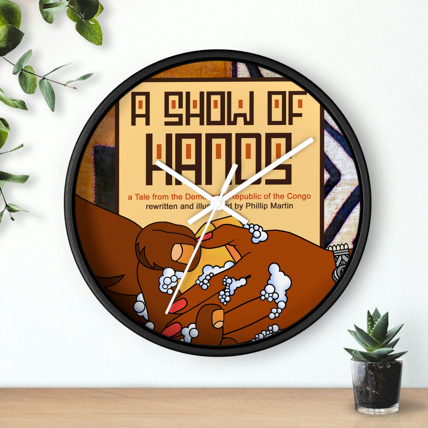 A Show of Hands Wall clock