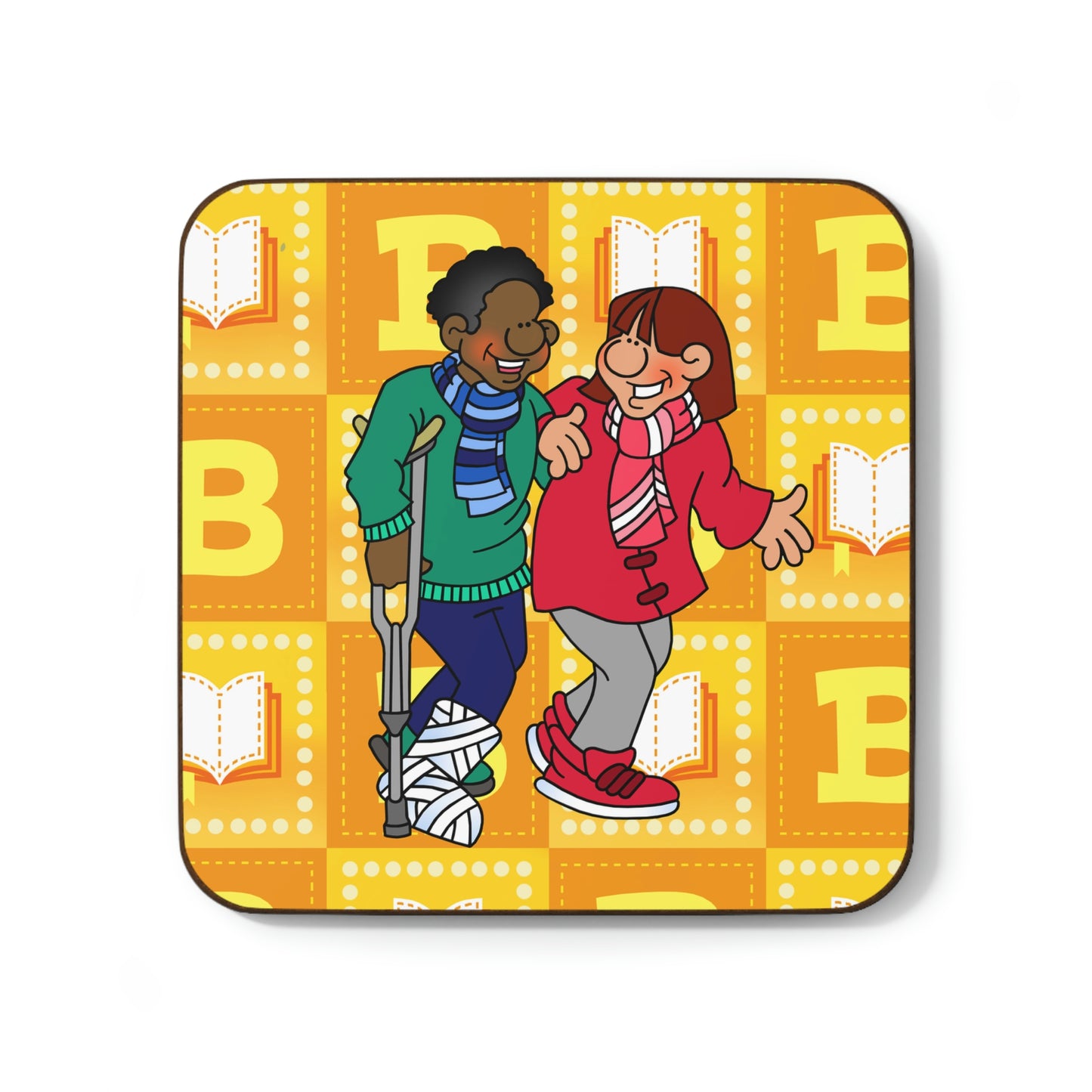 The Bible as Simple as ABC B Hardboard Back Coaster
