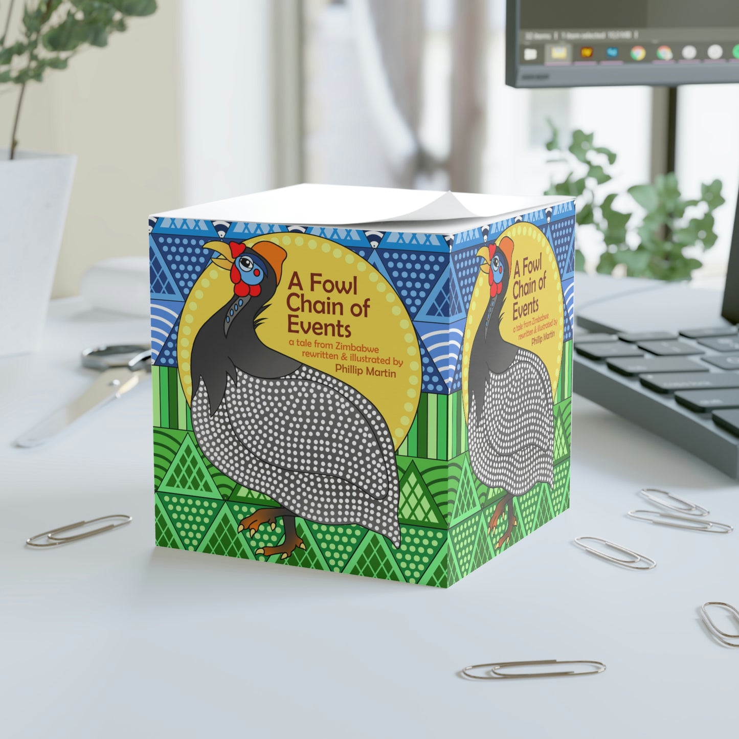 A Fowl Chain of Events Note Cube