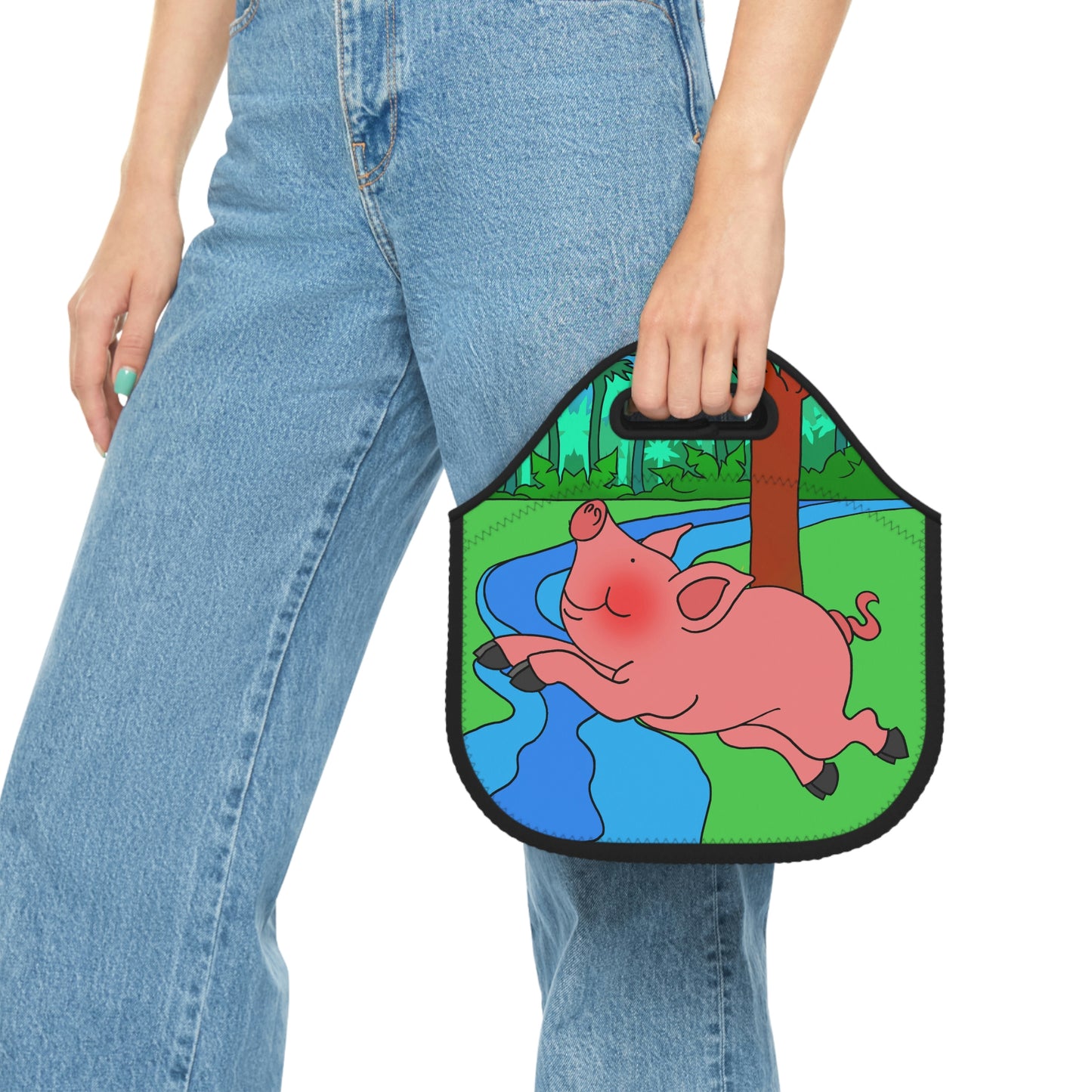 Anansi and the Market Pig! Neoprene Lunch Bag