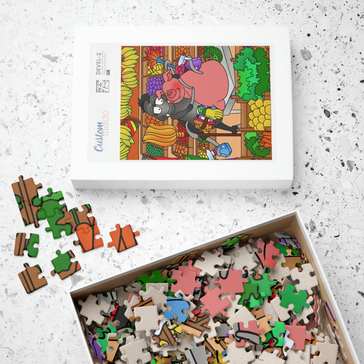 Anansi and the Market Pig Puzzle (110, 252, 500, 1014-piece)