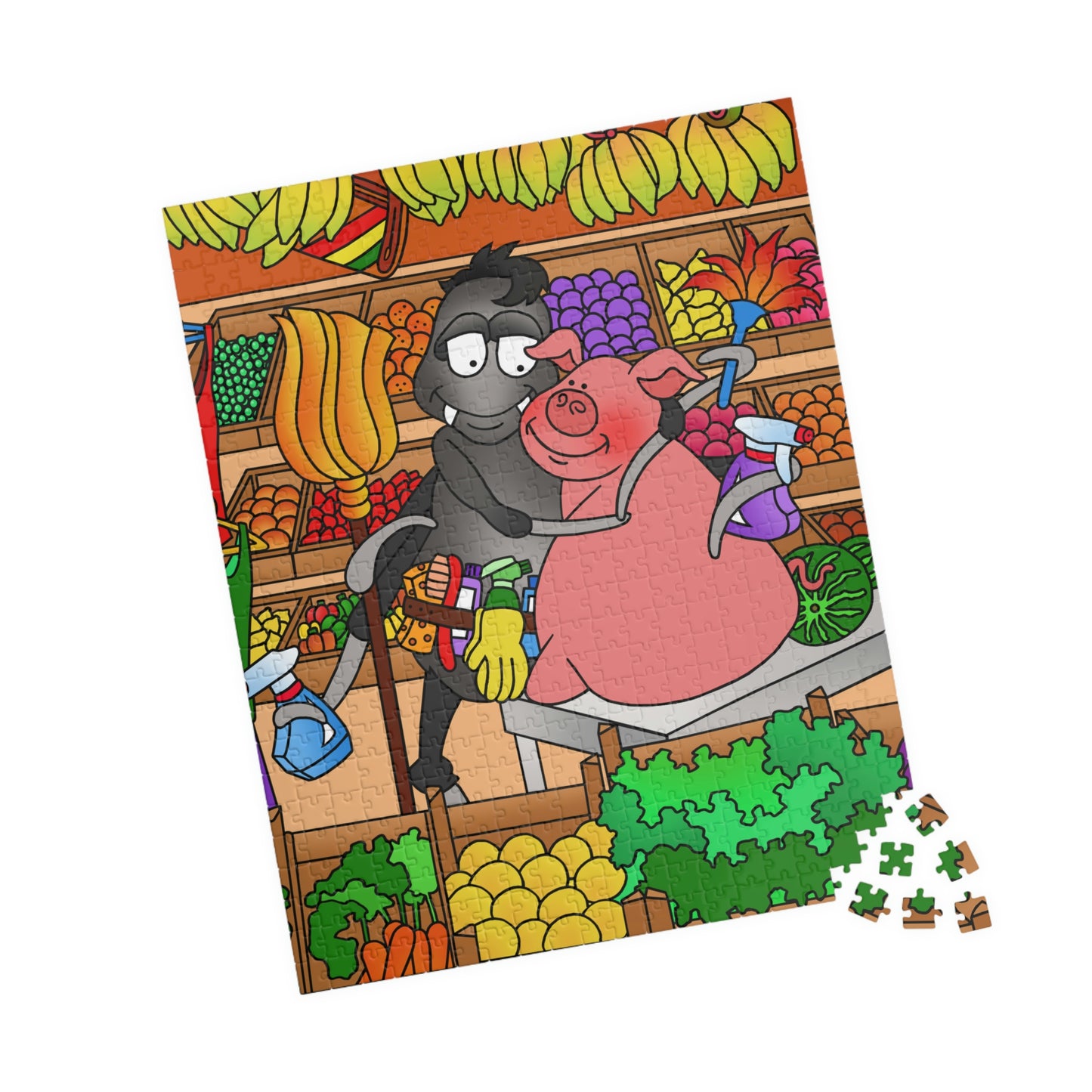 Anansi and the Market Pig Puzzle (110, 252, 500, 1014-piece)