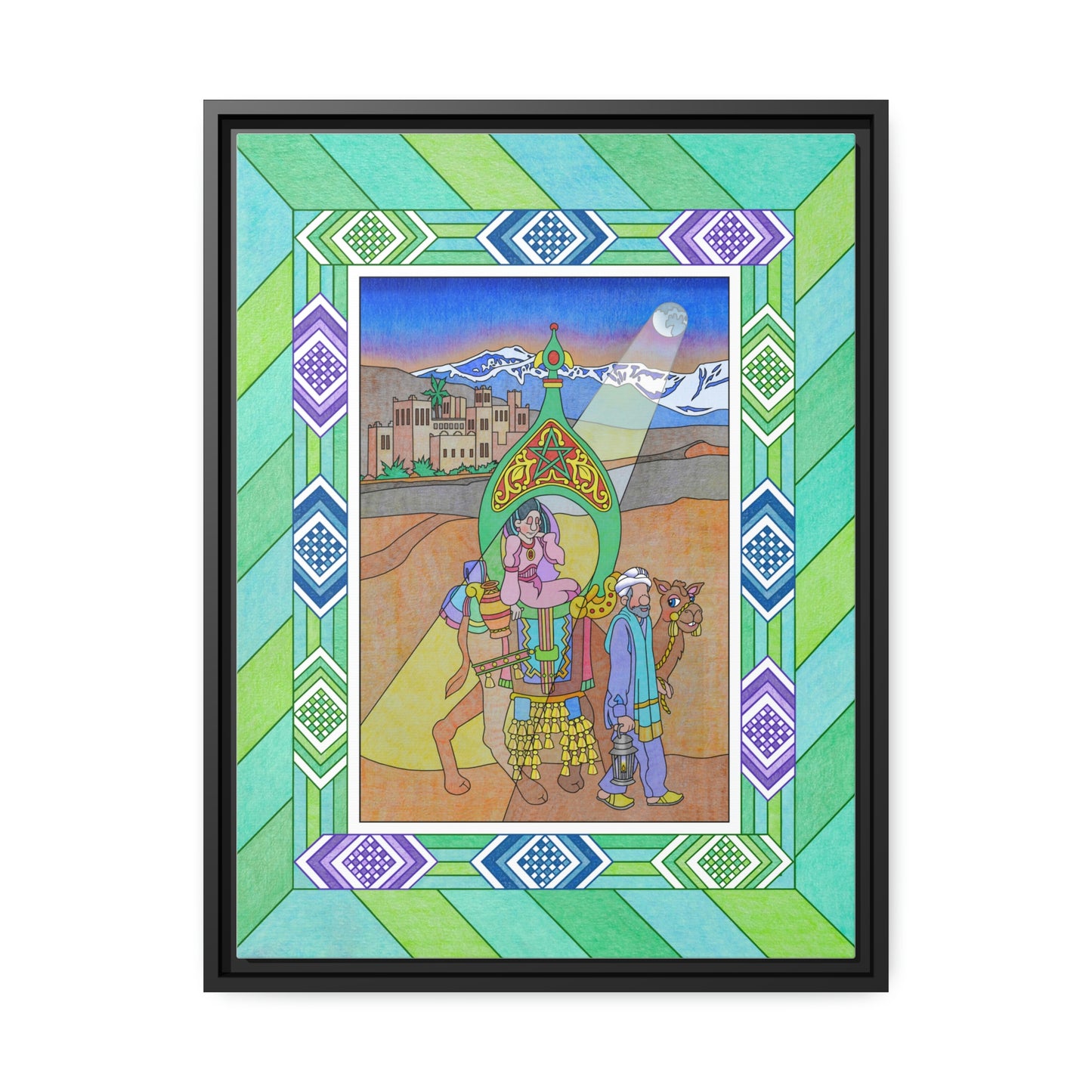 The Stone at the Door! Matte Canvas, Black Frame