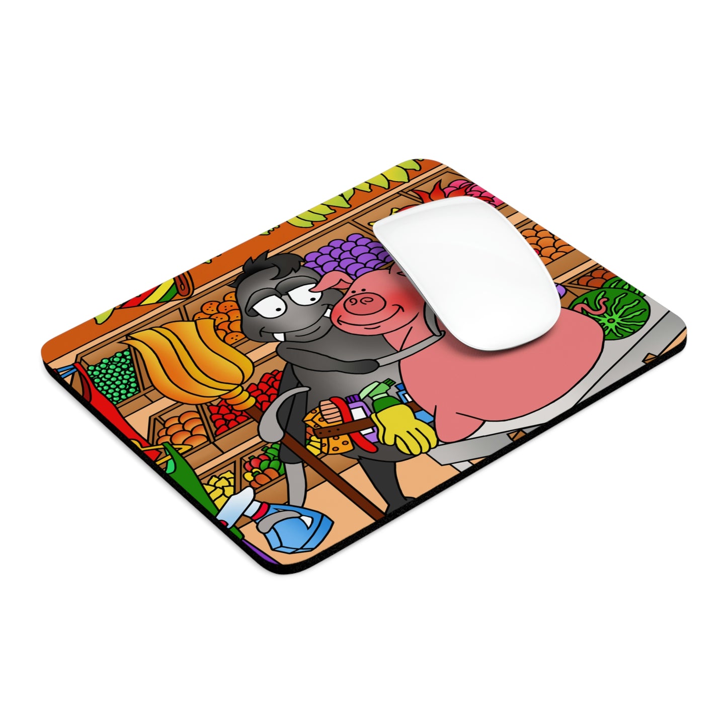 Anansi and the Market Pig Rectangle Mouse Pad
