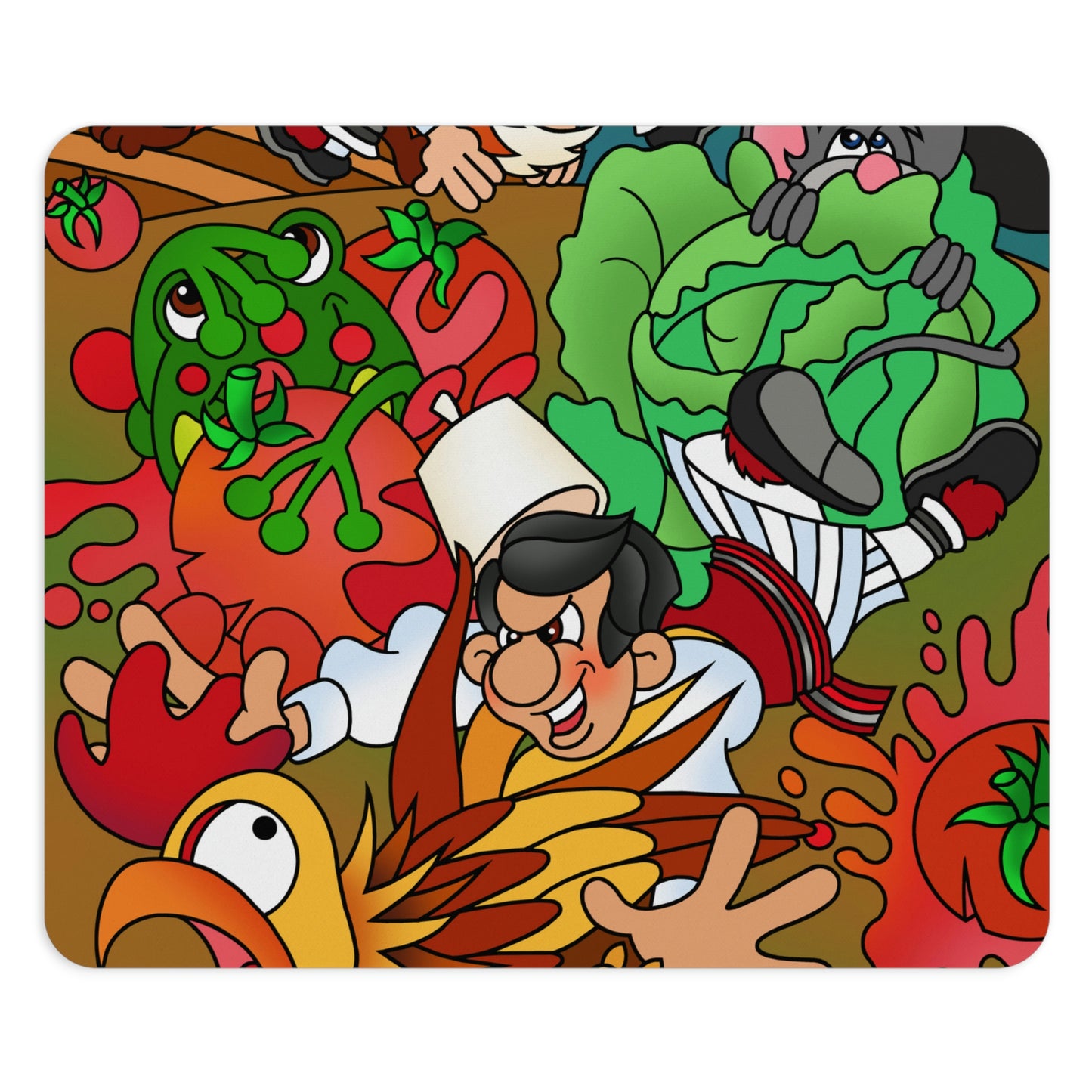 The Half Rooster! Rectangle Mouse Pad