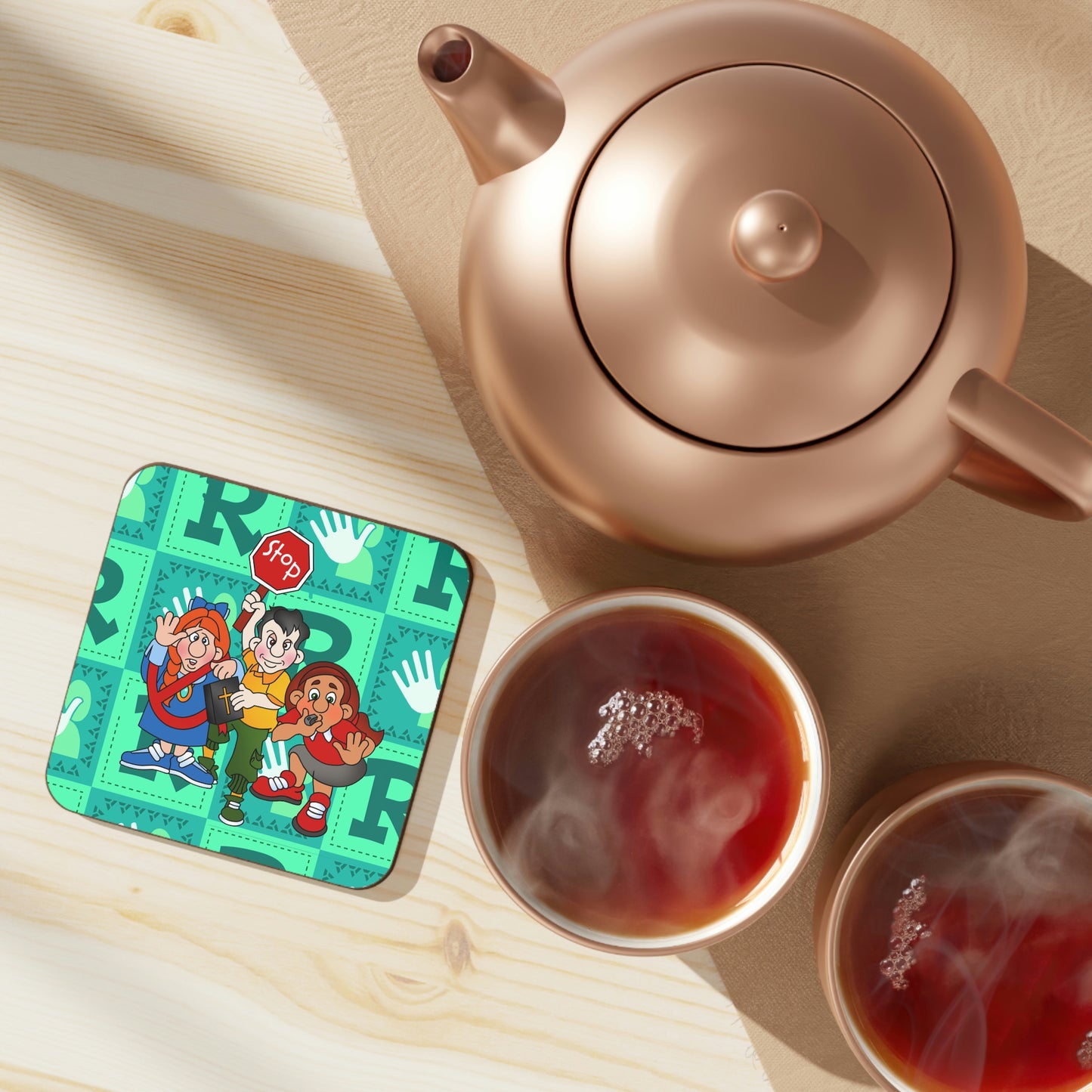 The Bible as Simple as ABC R Hardboard Back Coaster