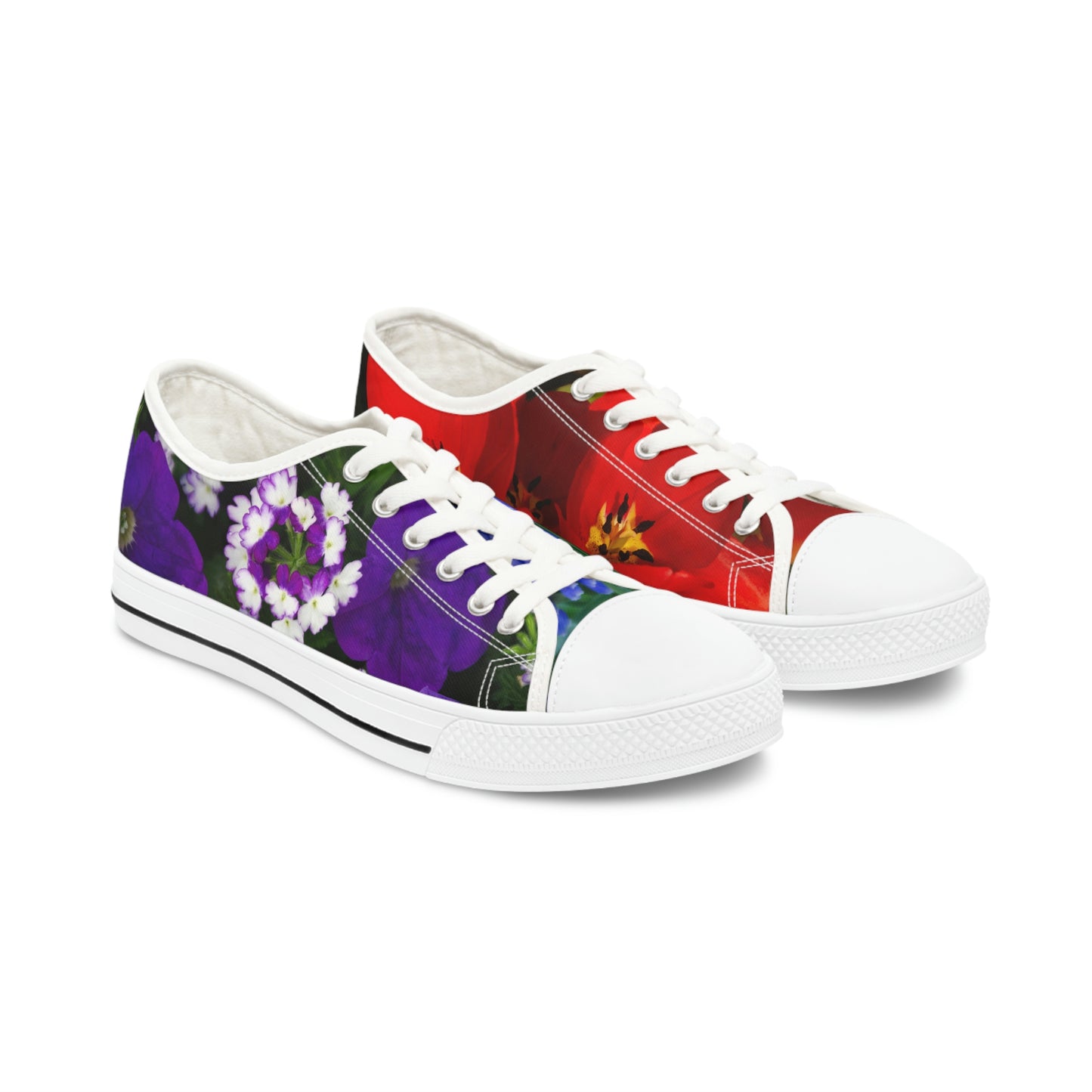 Flowers Set 3 Women's Low Top Sneakers