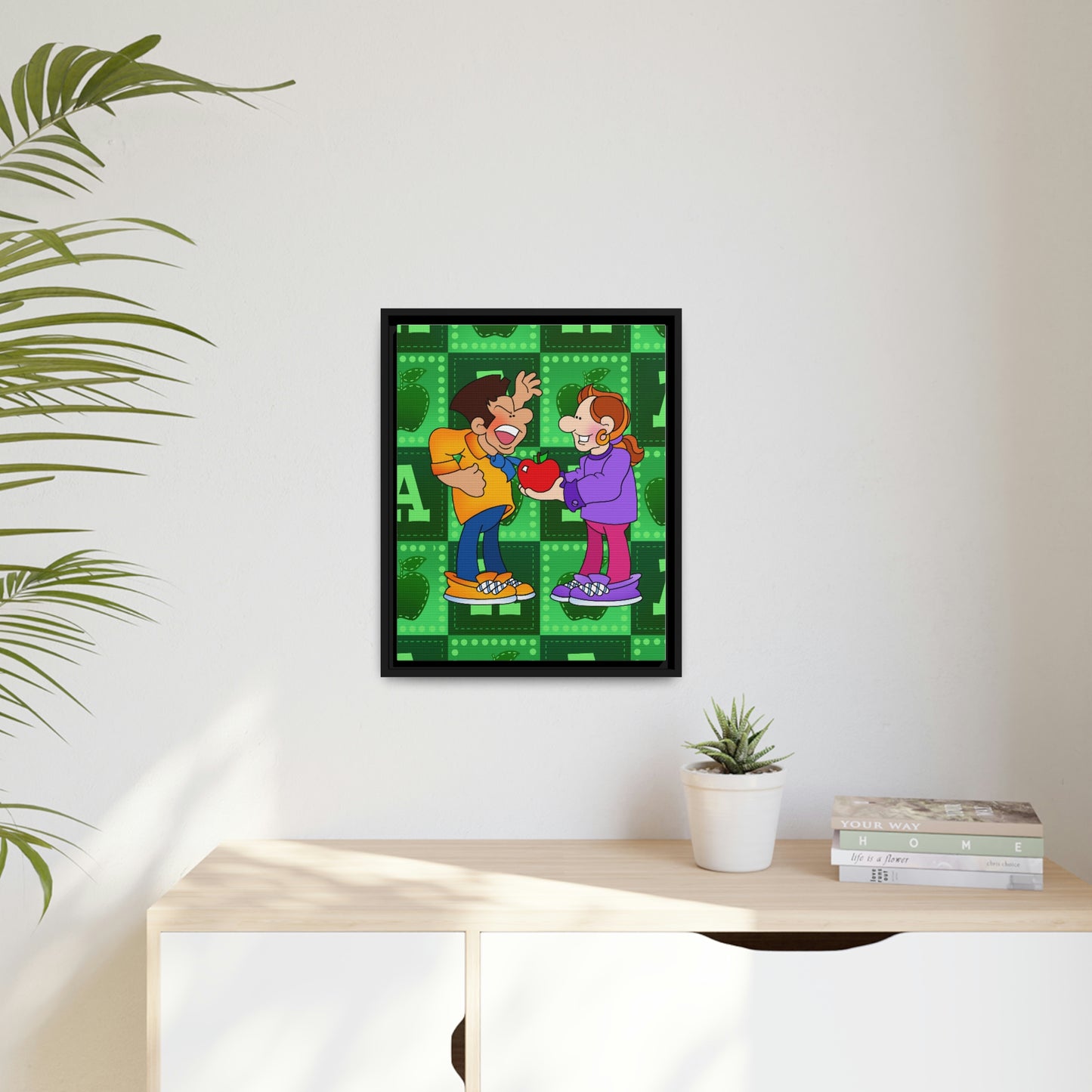 The Bible as Simple as ABC A Matte Canvas, Black Frame