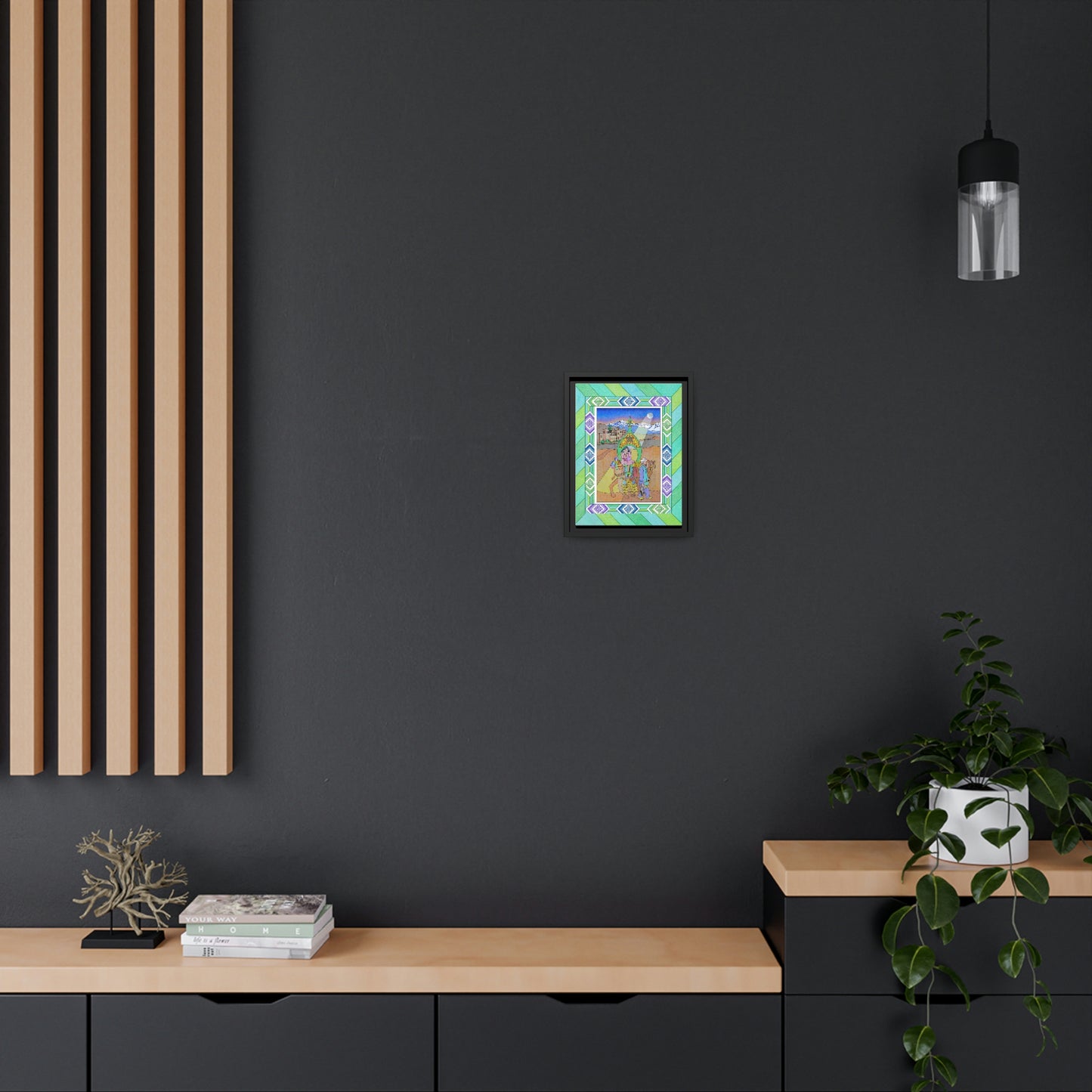 The Stone at the Door! Matte Canvas, Black Frame
