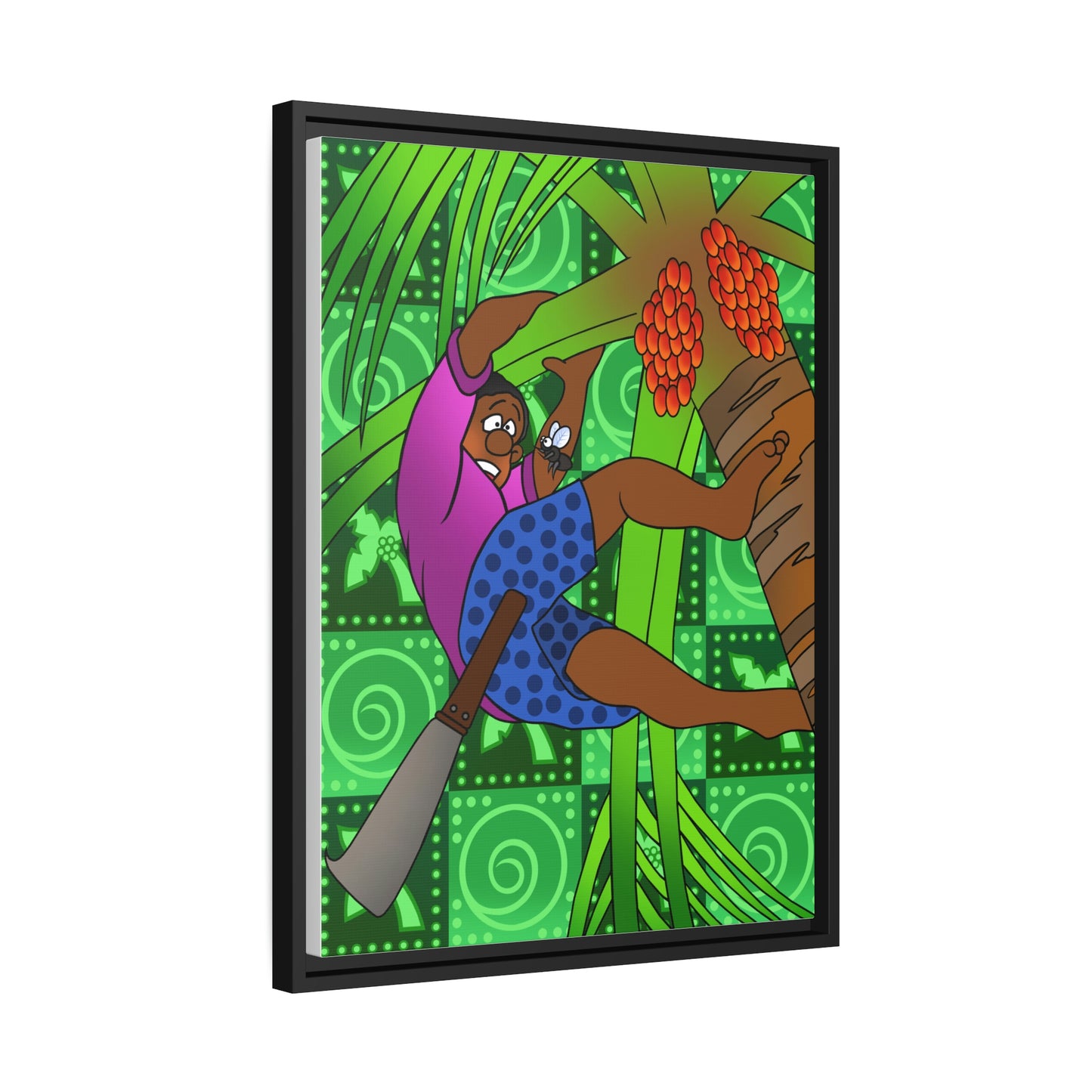 A Fowl Chain of Events! Matte Canvas, Black Frame