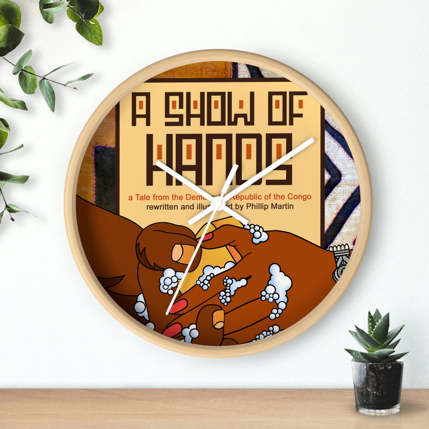 A Show of Hands Wall clock