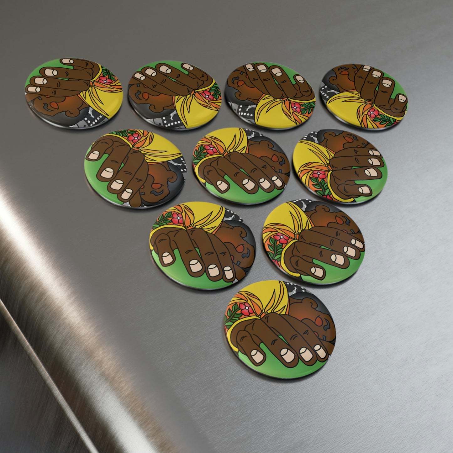 The Day that Goso Fell Button Magnet, Round (1 & 10 pcs)