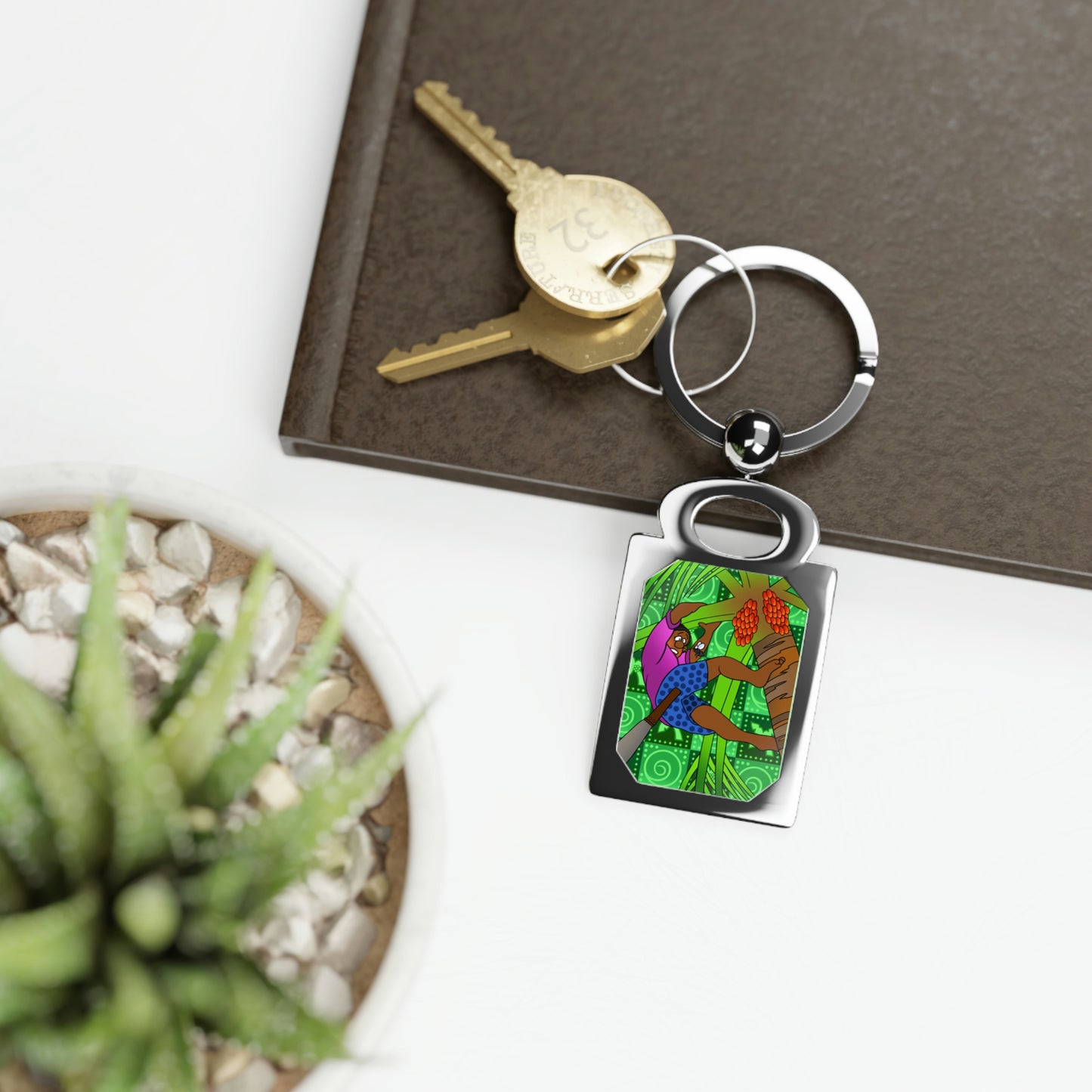 A Fowl Chain of Events! Rectangle Photo Keyring
