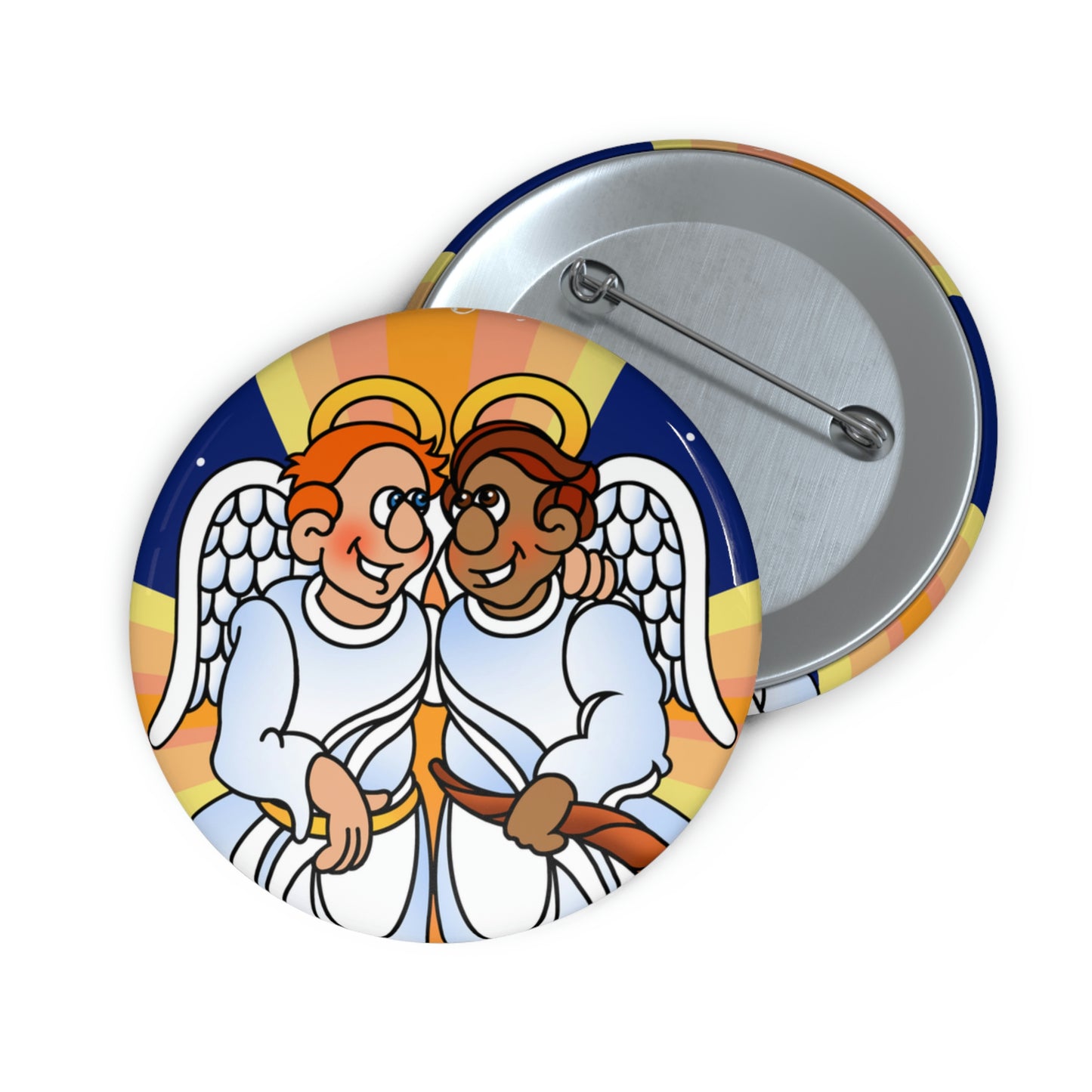 Hark and Harold Angel Sing Custom Pin Buttons