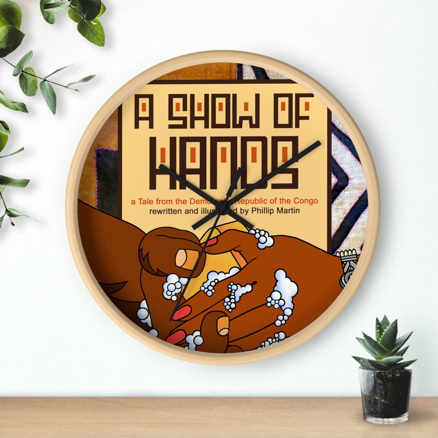 A Show of Hands Wall clock
