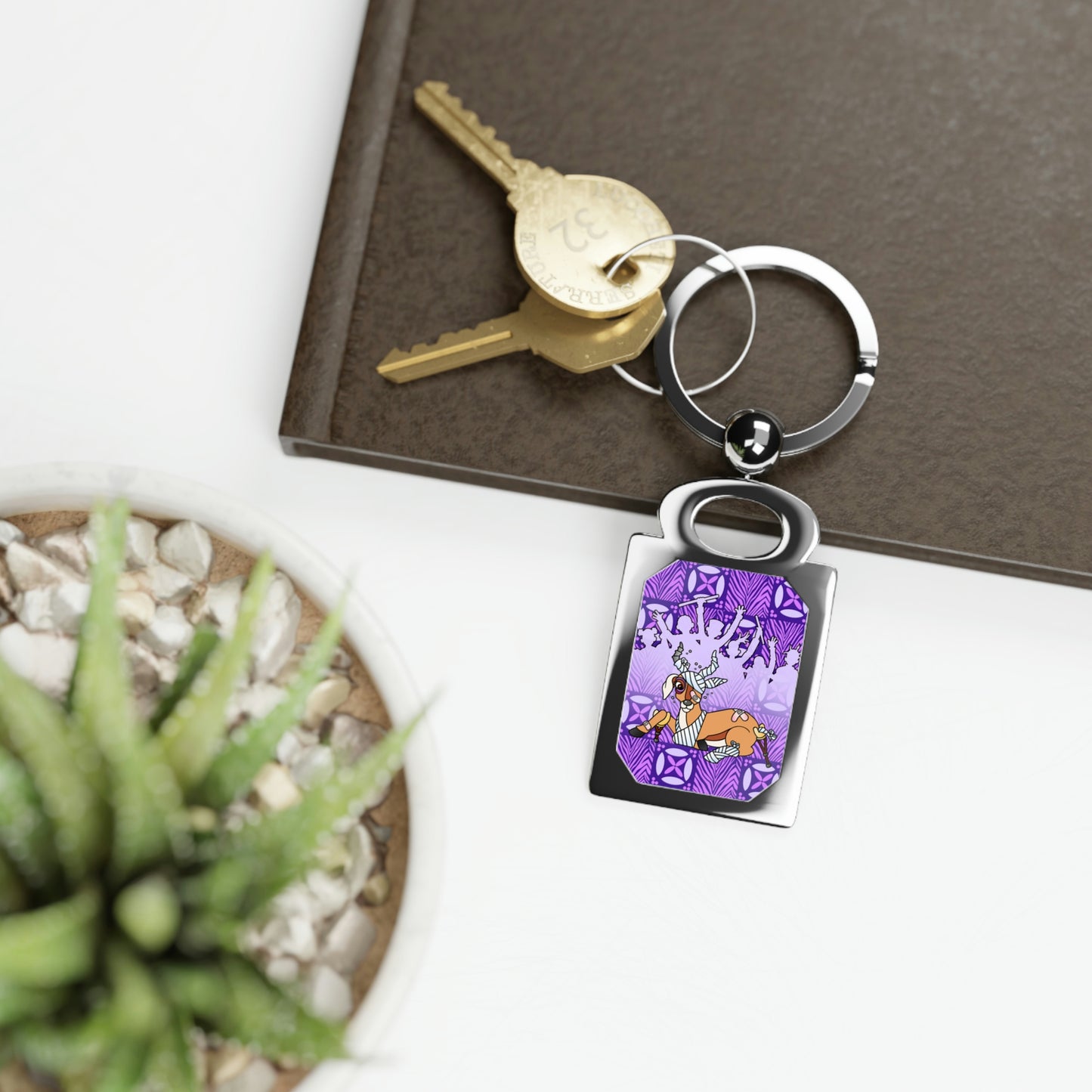 The Day that Goso Fell! Rectangle Photo Keyring