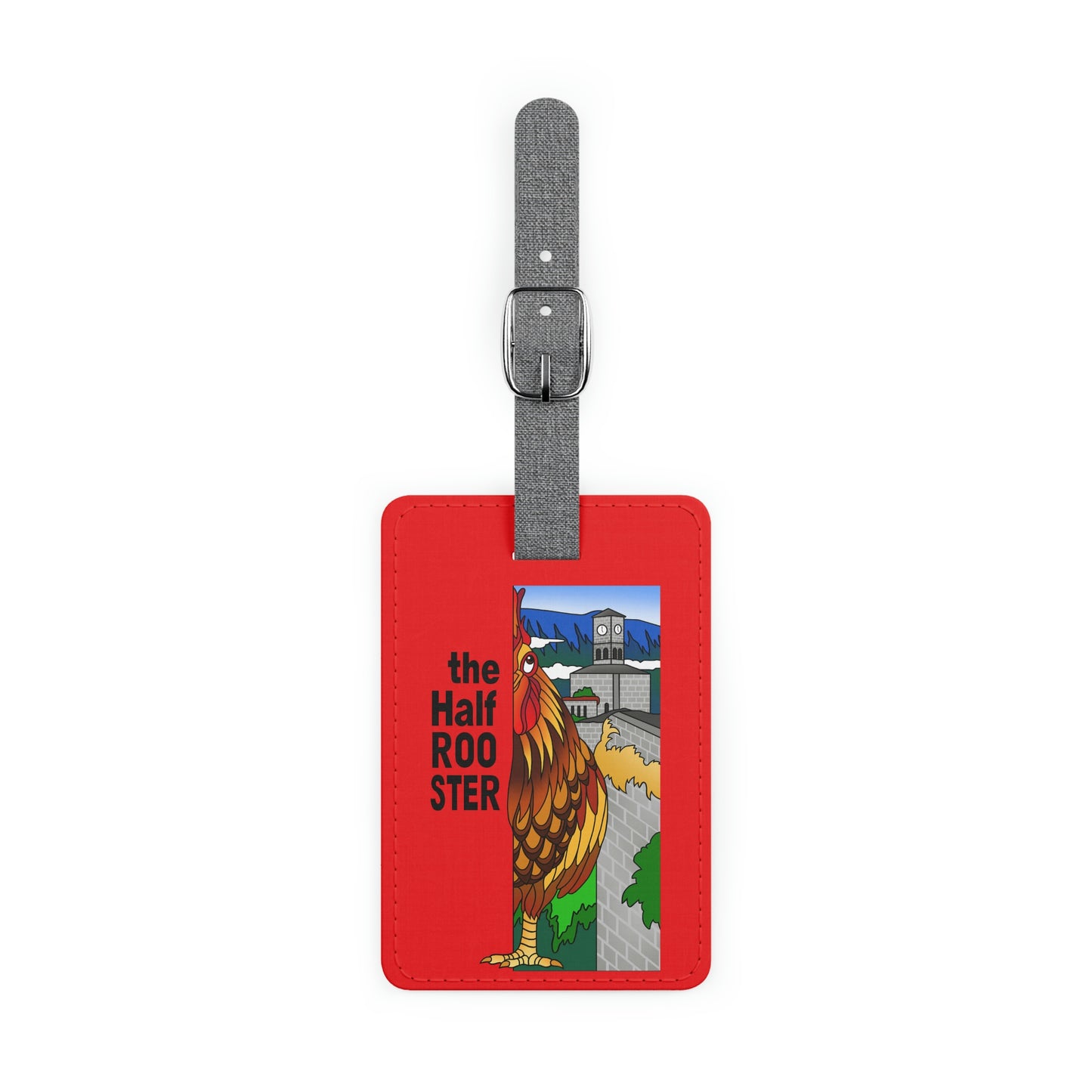 The Half Rooster Saffiano Polyester Luggage Tag, Rectangle