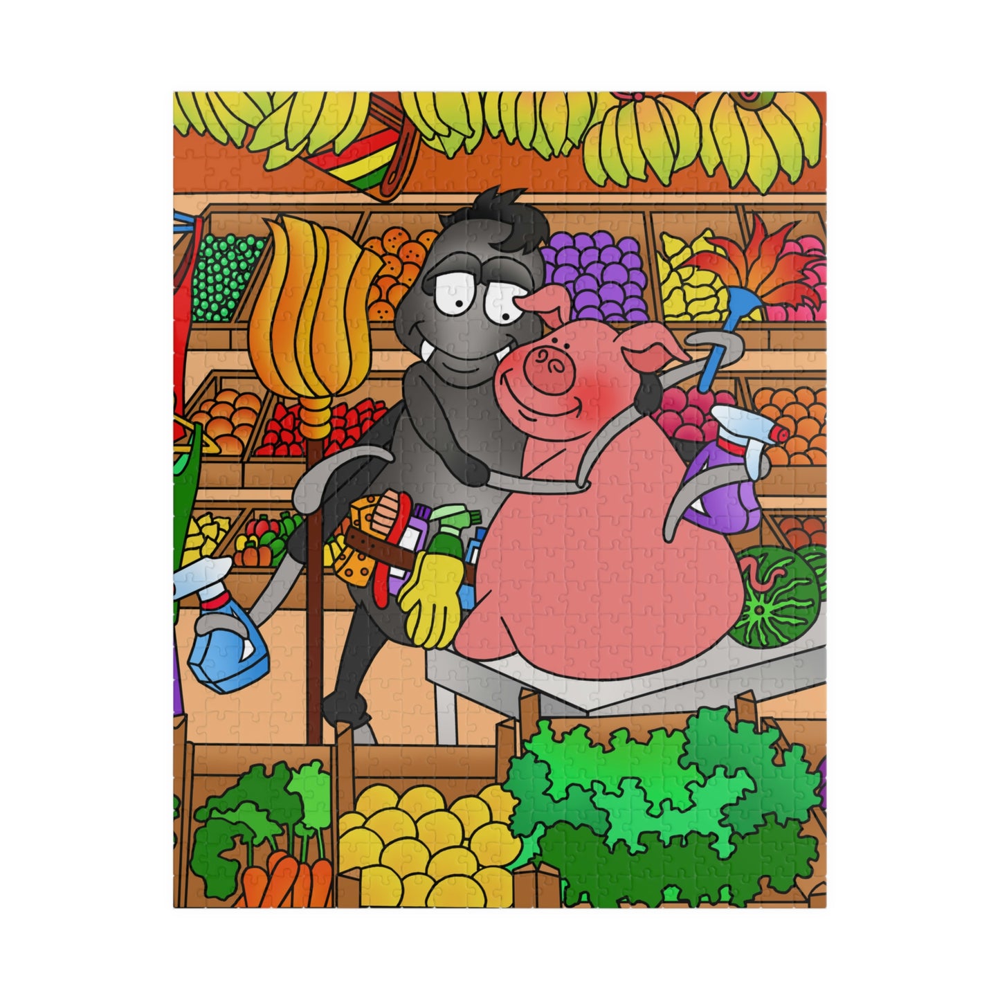 Anansi and the Market Pig Puzzle (110, 252, 500, 1014-piece)