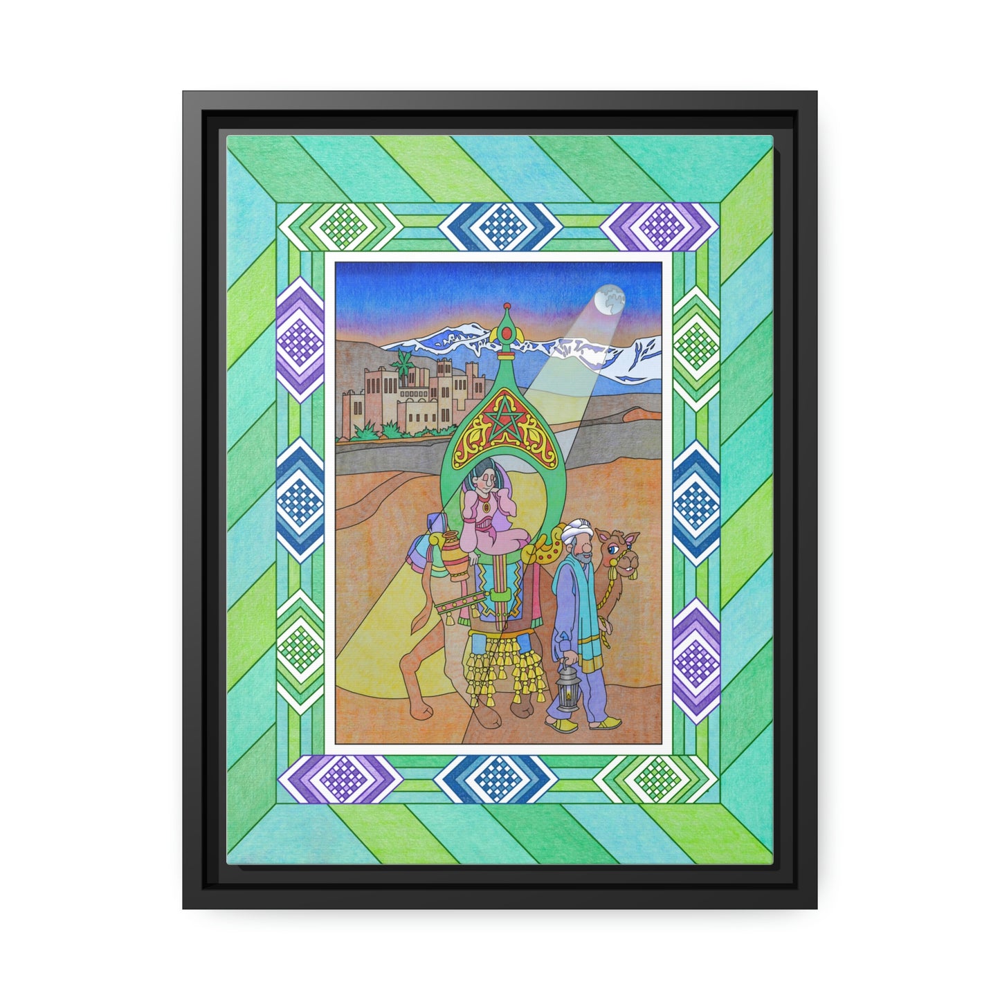 The Stone at the Door! Matte Canvas, Black Frame