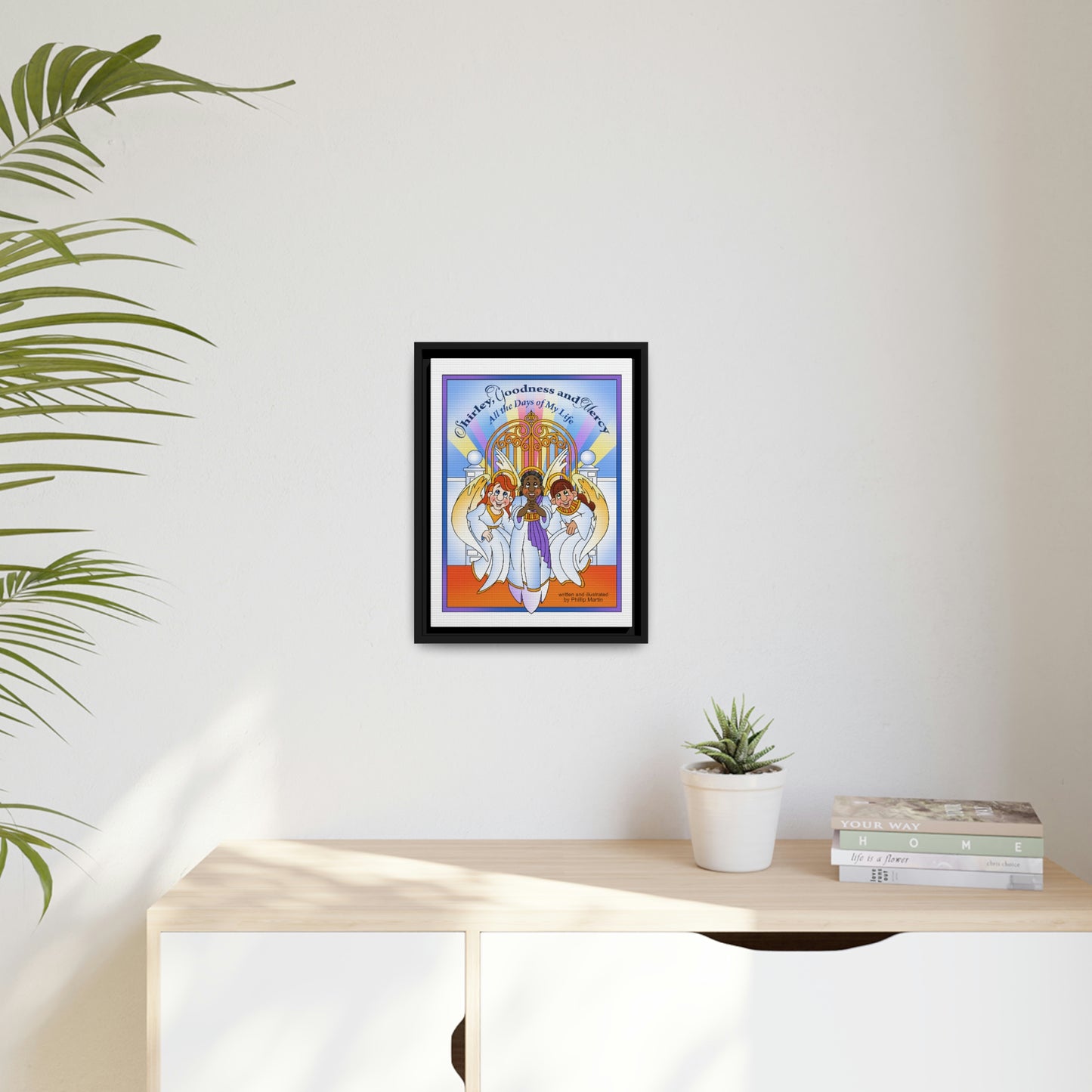 Shirley, Goodness, and Mercy Matte Canvas, Black Frame