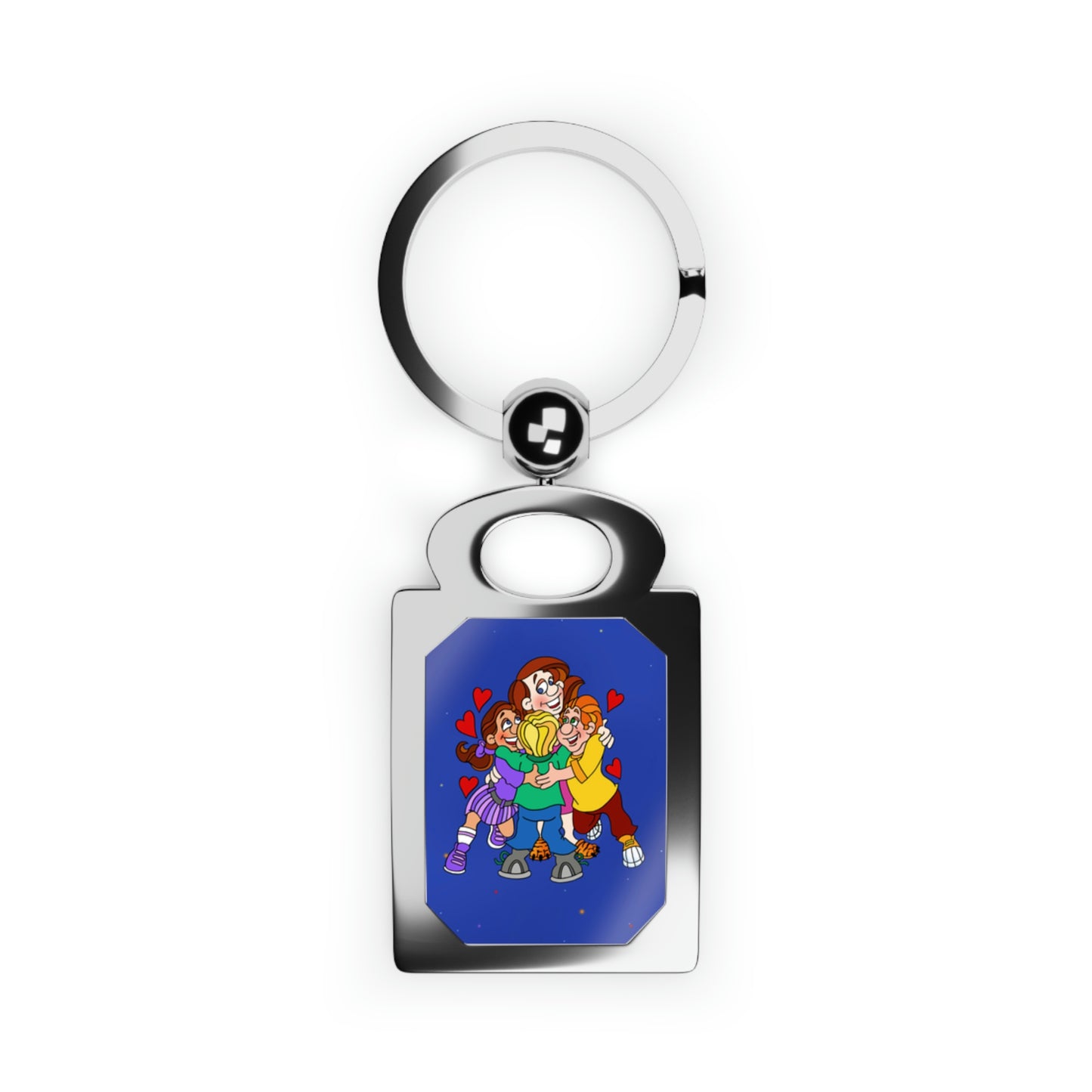 Triple Gratitude with Assorted Monsters Rectangle Photo Keyring