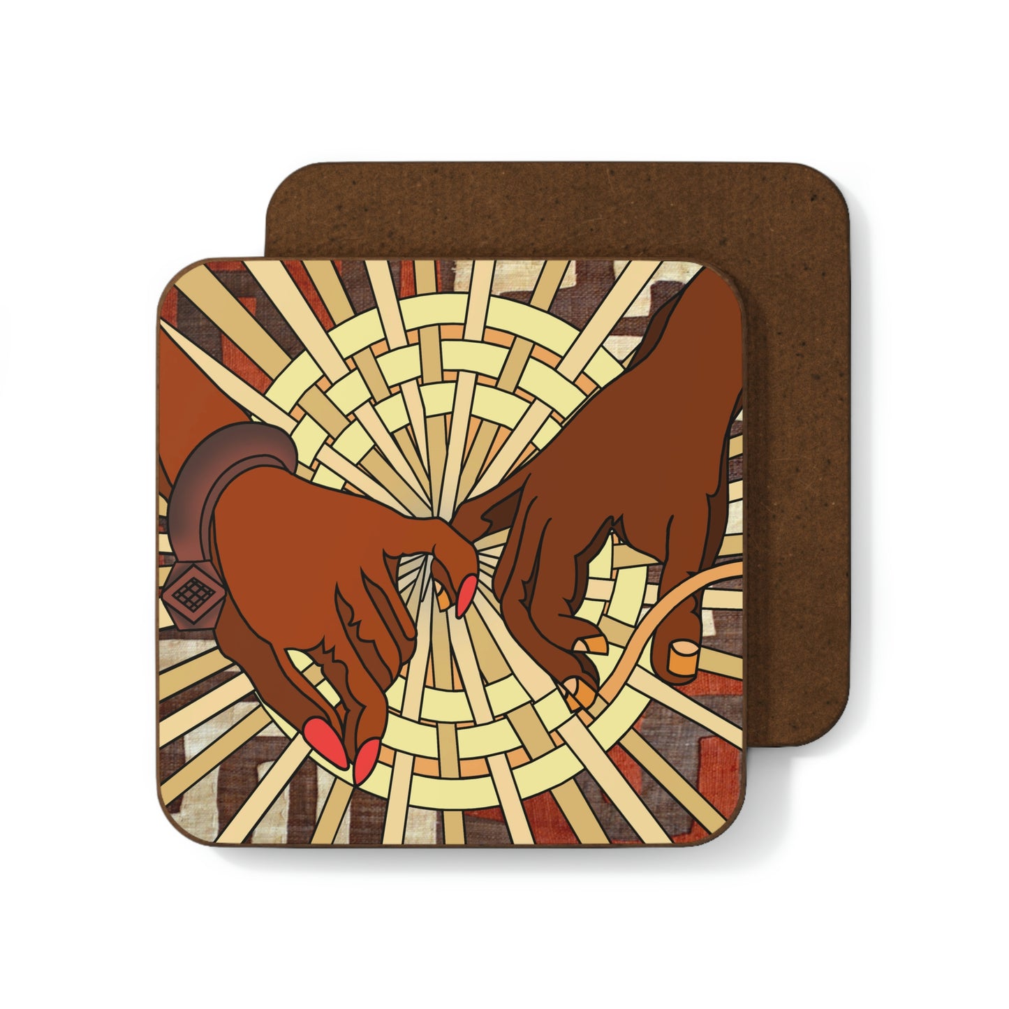 A Show of Hands!! Hardboard Back Coaster