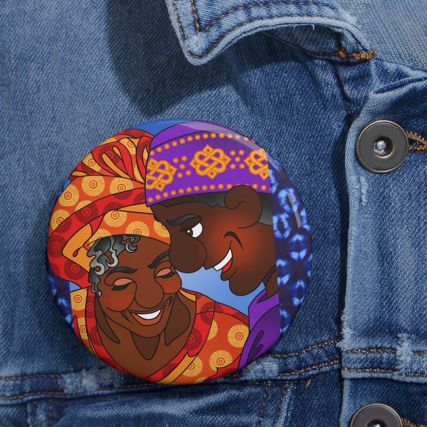 The Paramount Chief and One Wise Woman Custom Pin Buttons