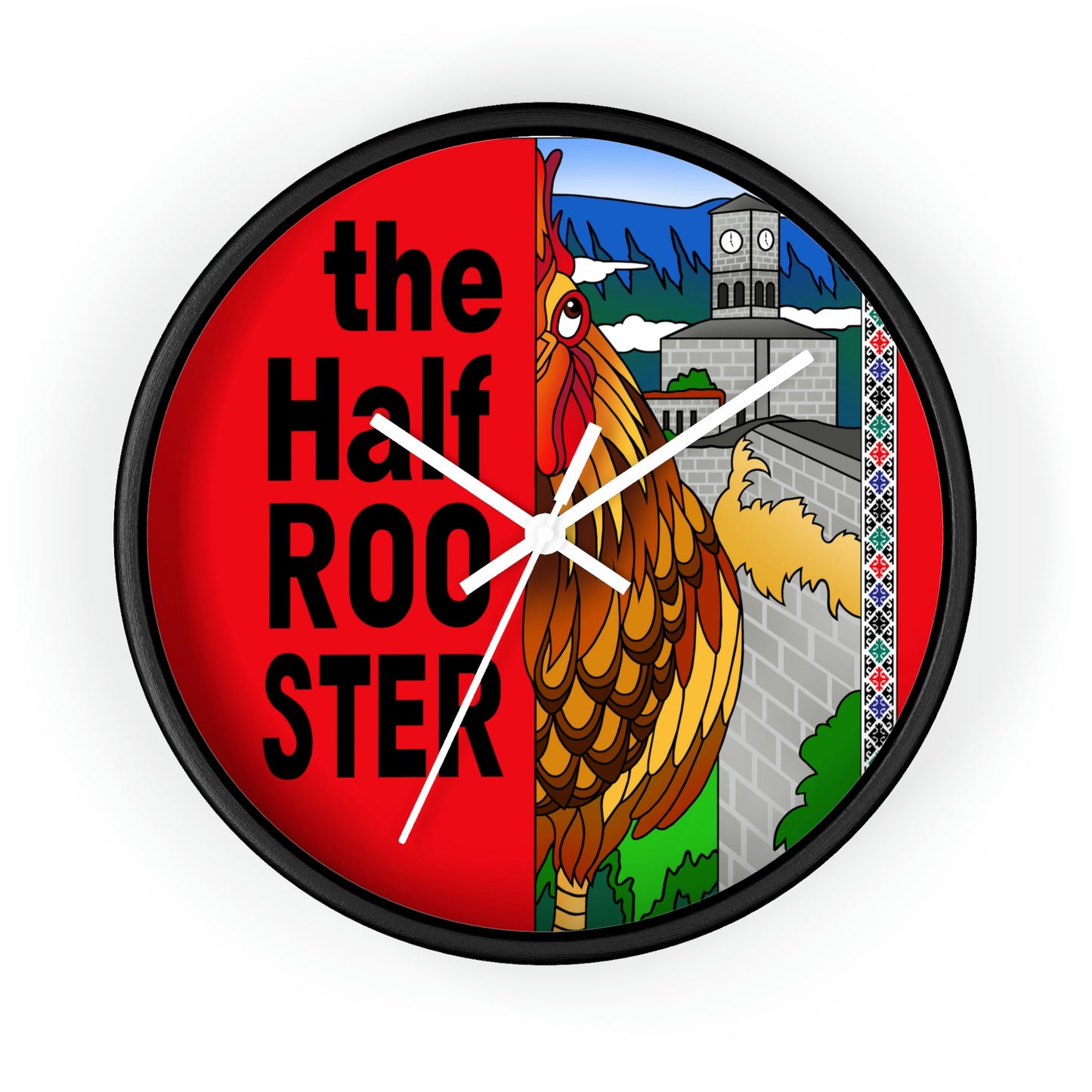 The Half Rooster Wall clock