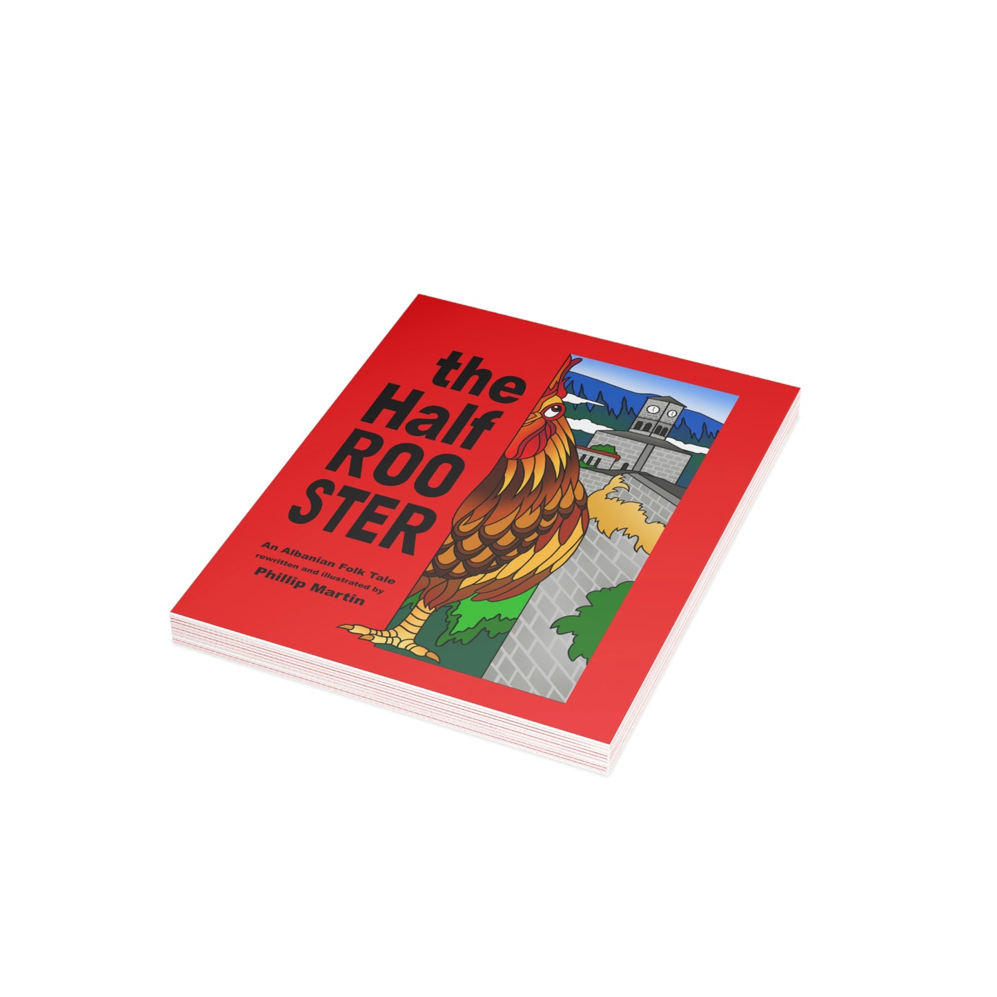 The Half Rooster Greeting Cards (1, 10, 30, and 50pcs)