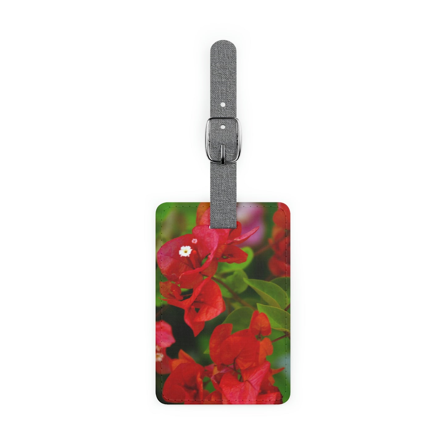 Flowers 28 Saffiano Polyester Luggage Tag, Rectangle