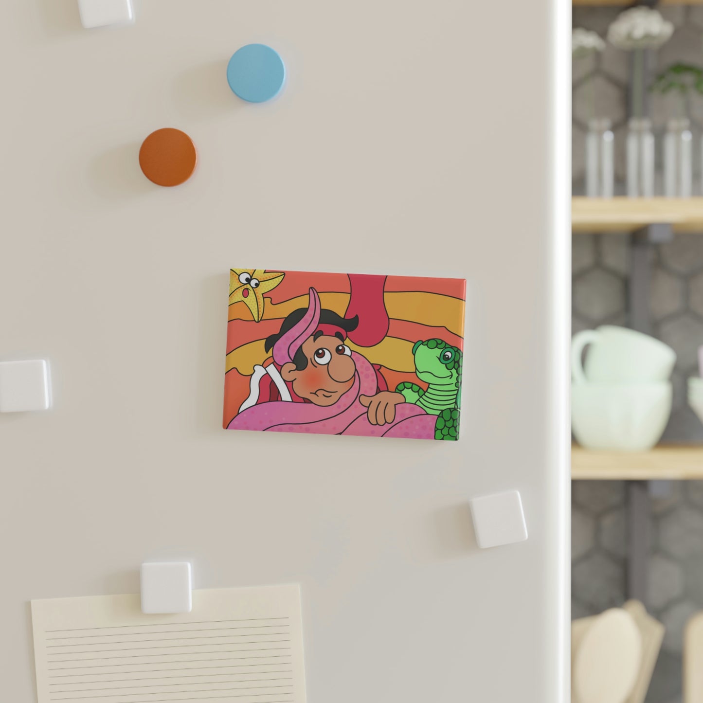 The Story of Jonah Button Magnet, Rectangle (1 & 10 pcs)