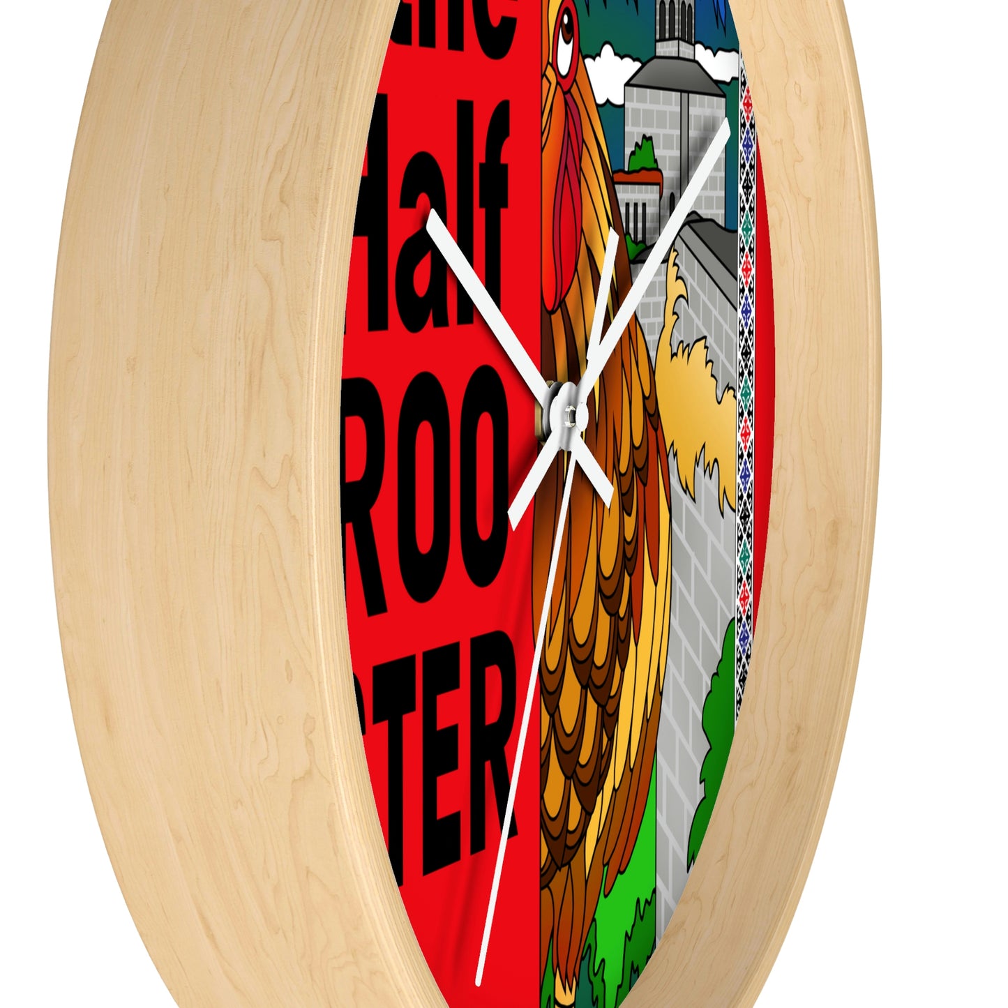 The Half Rooster Wall clock